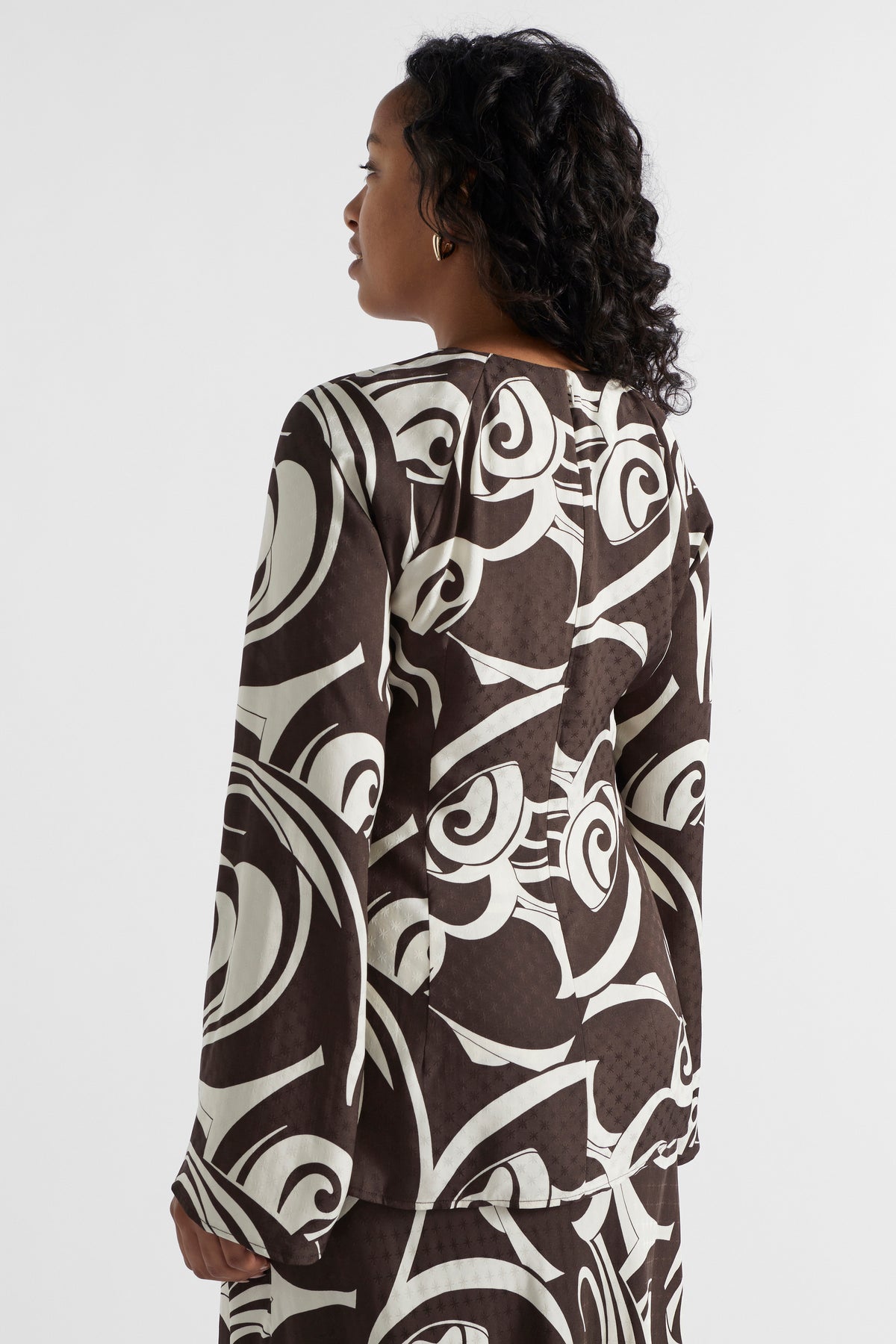 Jacquard Swirl Blouse