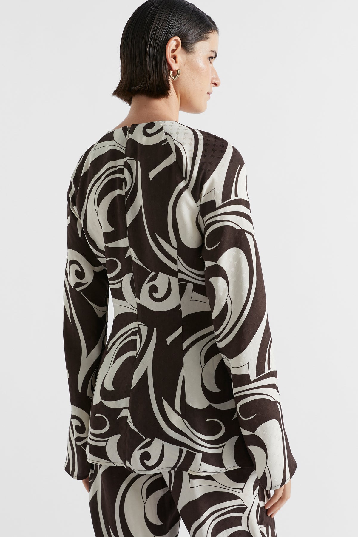 Jacquard Swirl Blouse