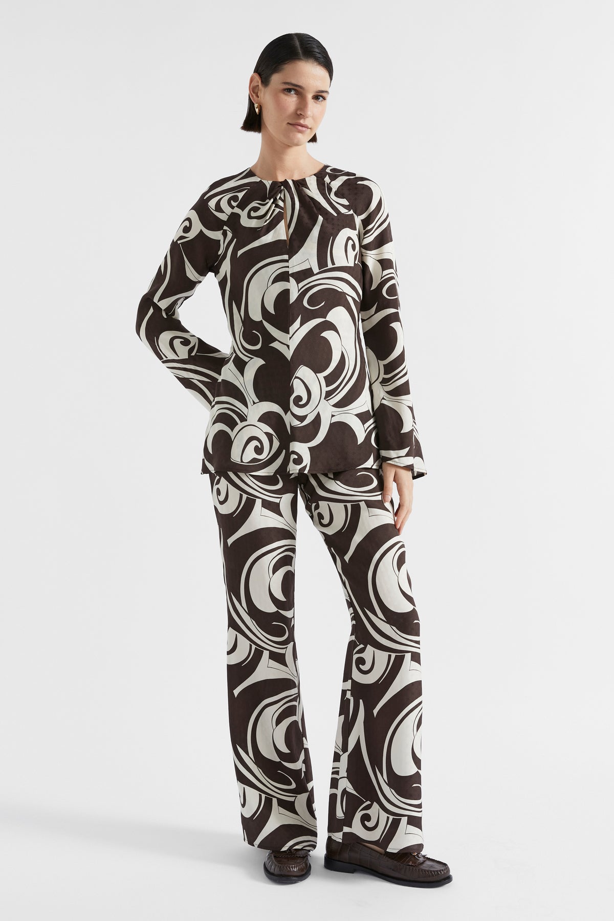 Jacquard Swirl Blouse