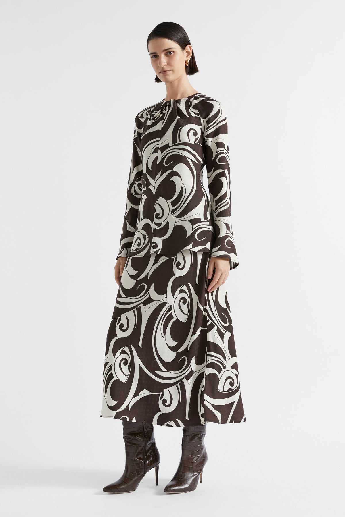 Jacquard Swirl Skirt