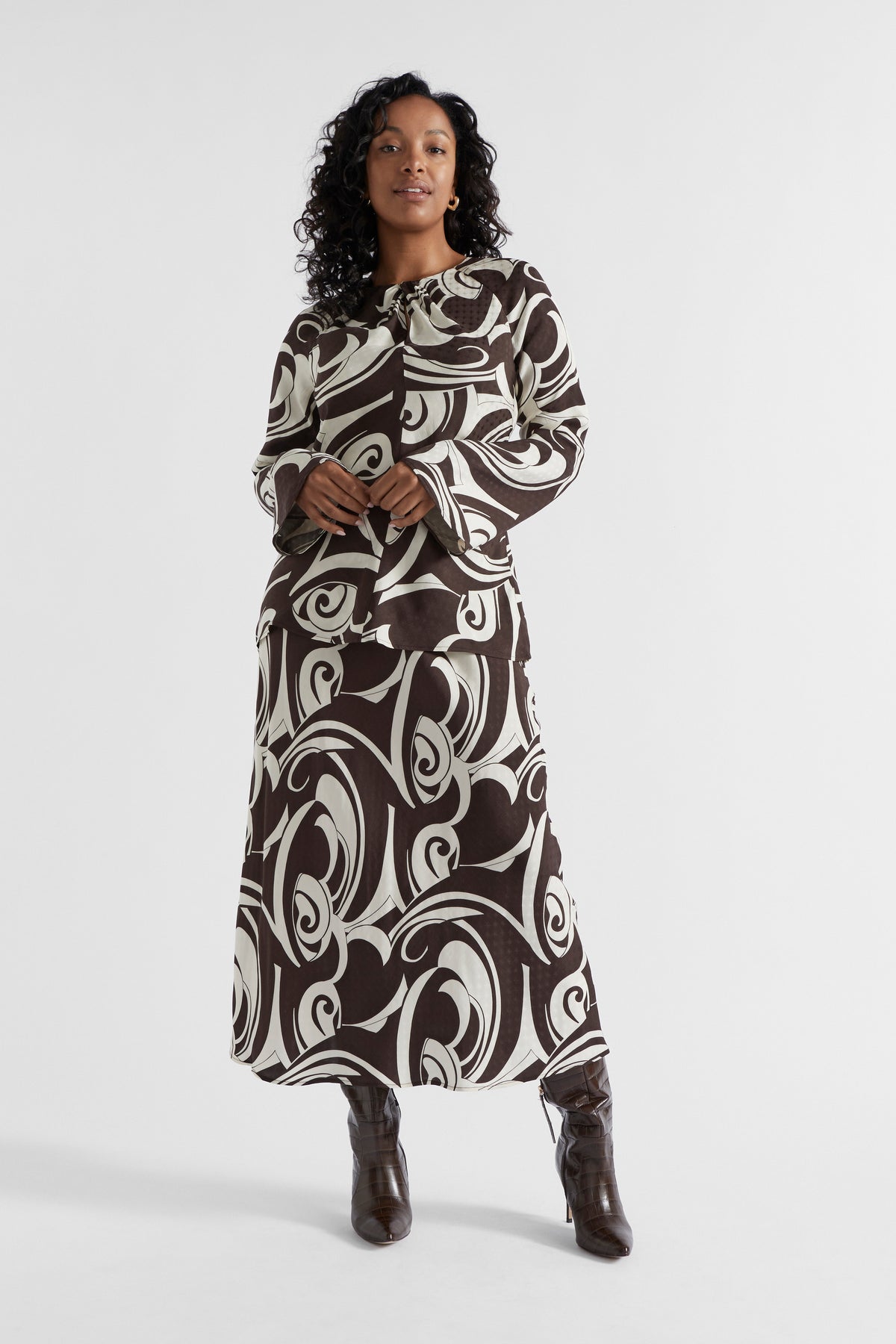 Jacquard Swirl Skirt