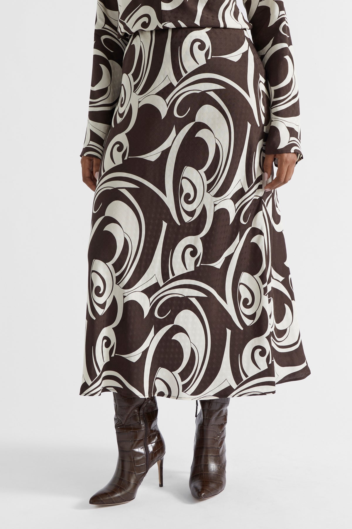 Jacquard Swirl Skirt
