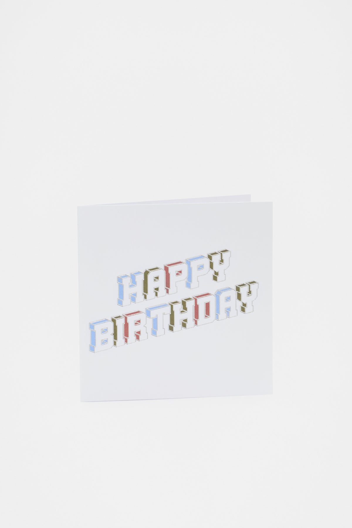 Large Happy Birthday Block Card