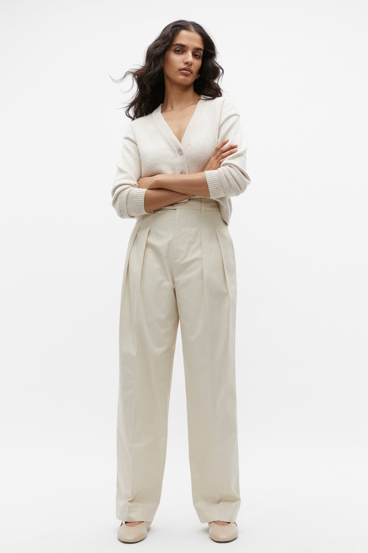Cotton Pleat Front Pant