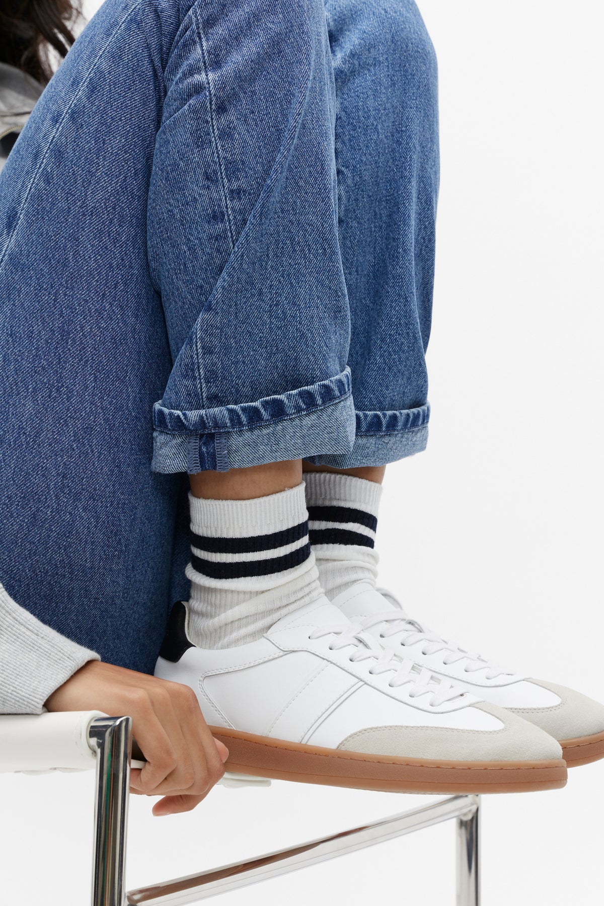 Double Stripe Crew Sock