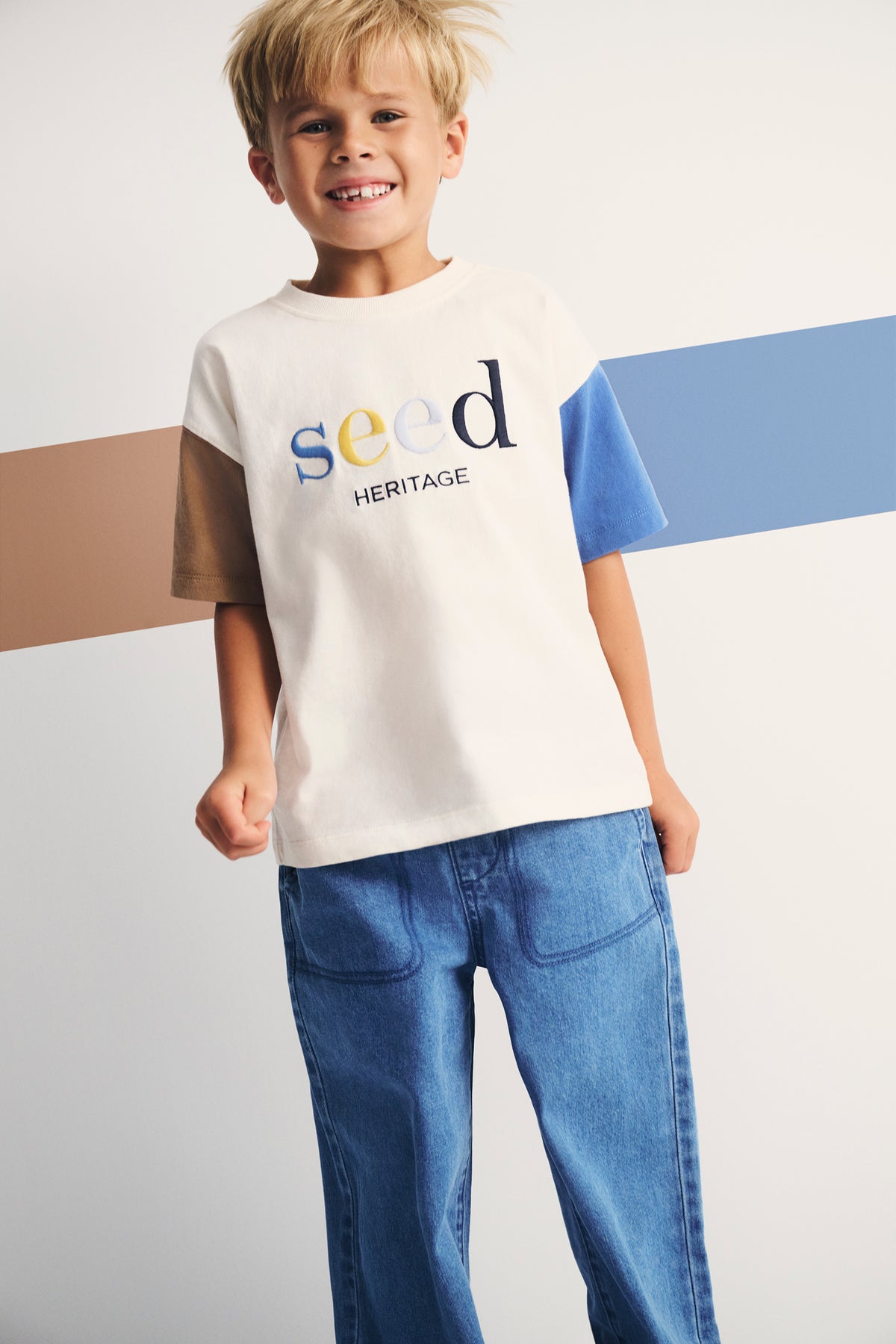 Colourblock Logo Tee