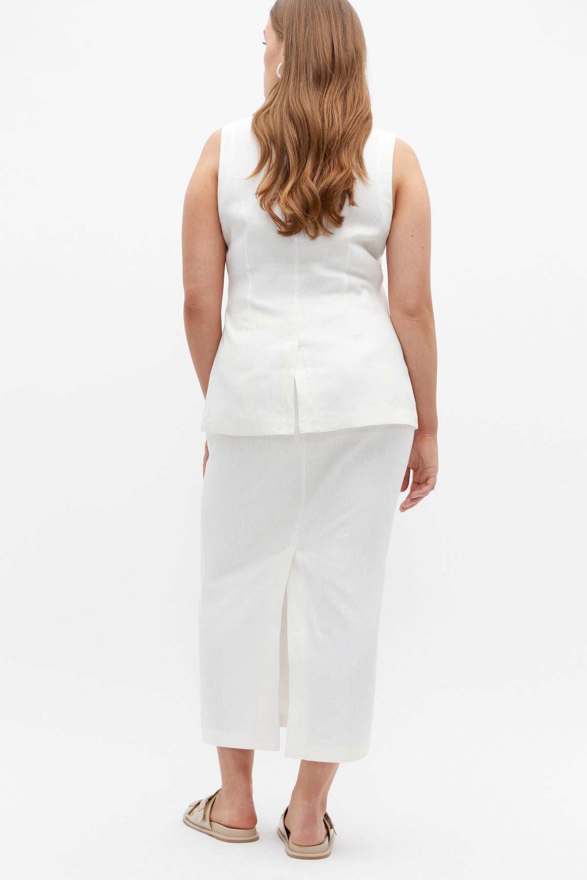 Linen Button Down Vest