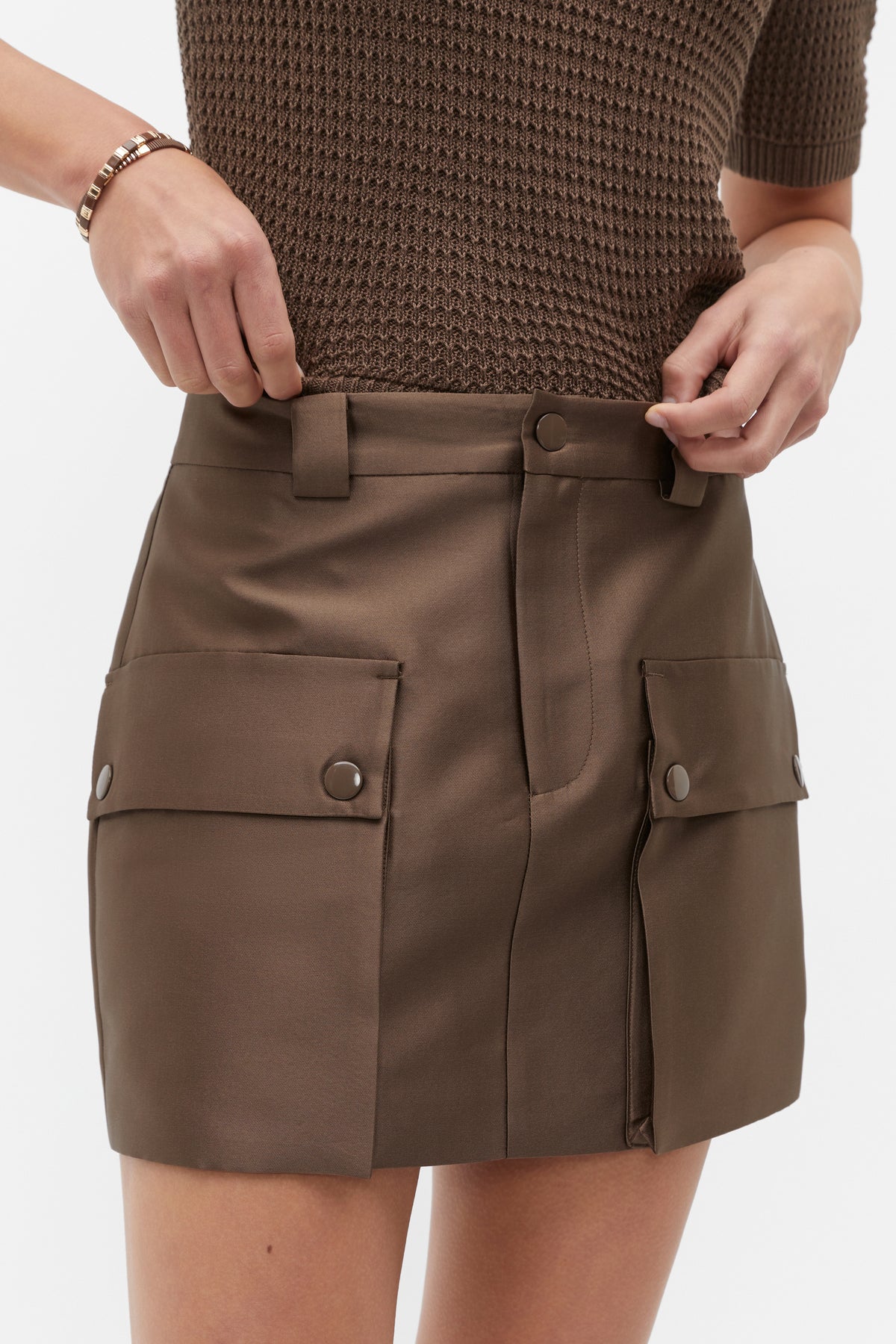 Pocket Front Mini Skirt