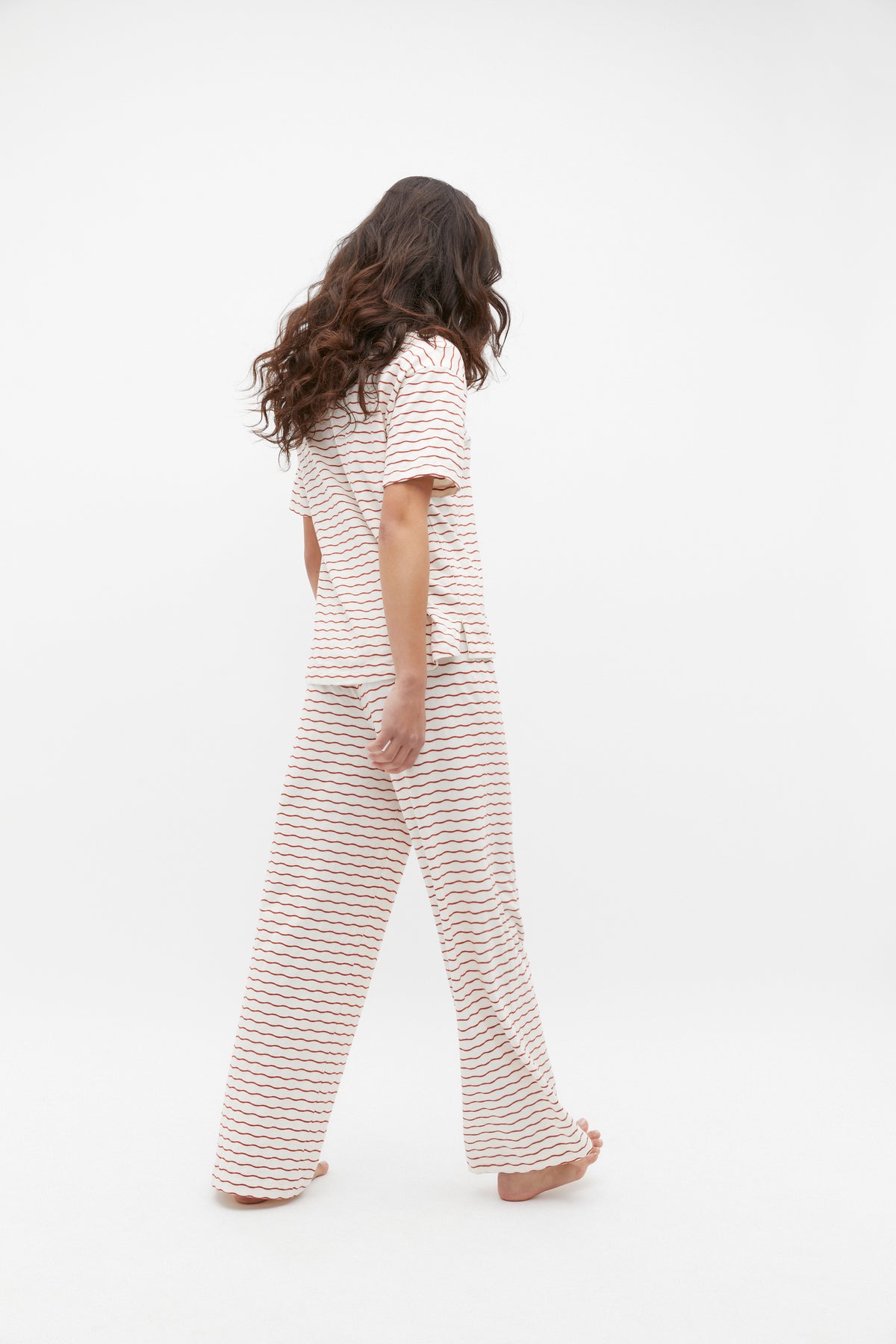 Wave Jersey Top and Pant PJ Set