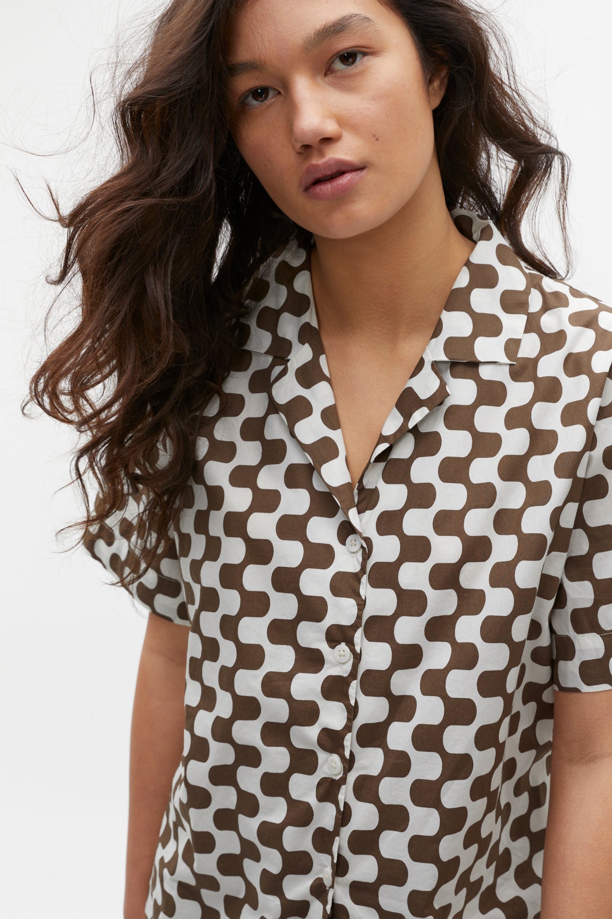 Retro Print Shirt and Short PJ Set