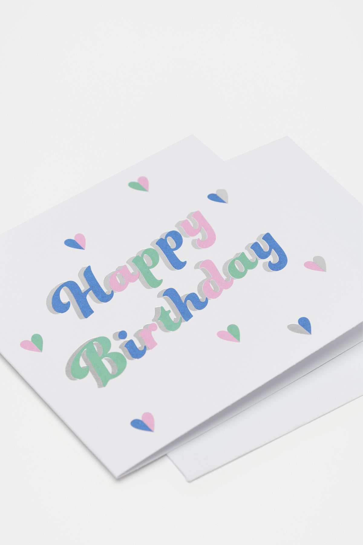 Large Happy Birthday Hearts Card