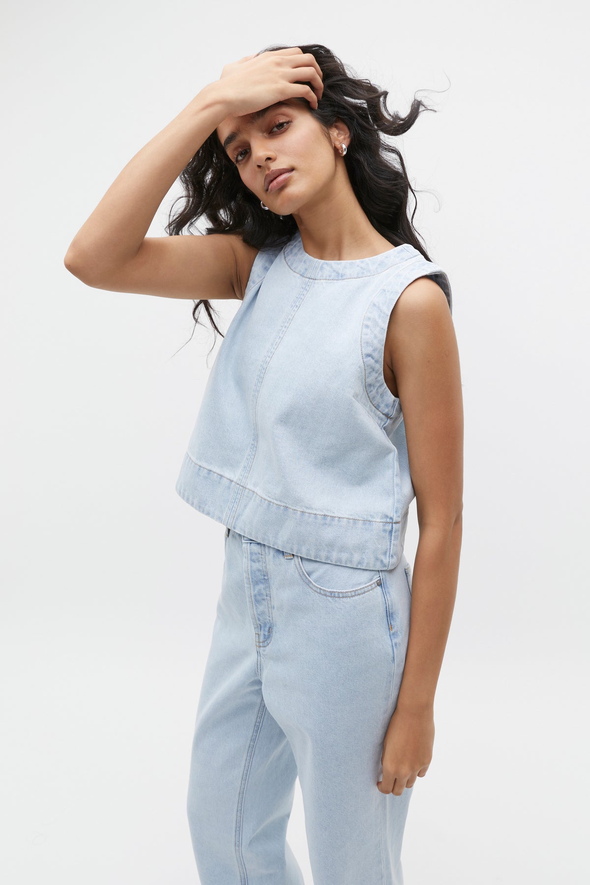 Denim Shell Top