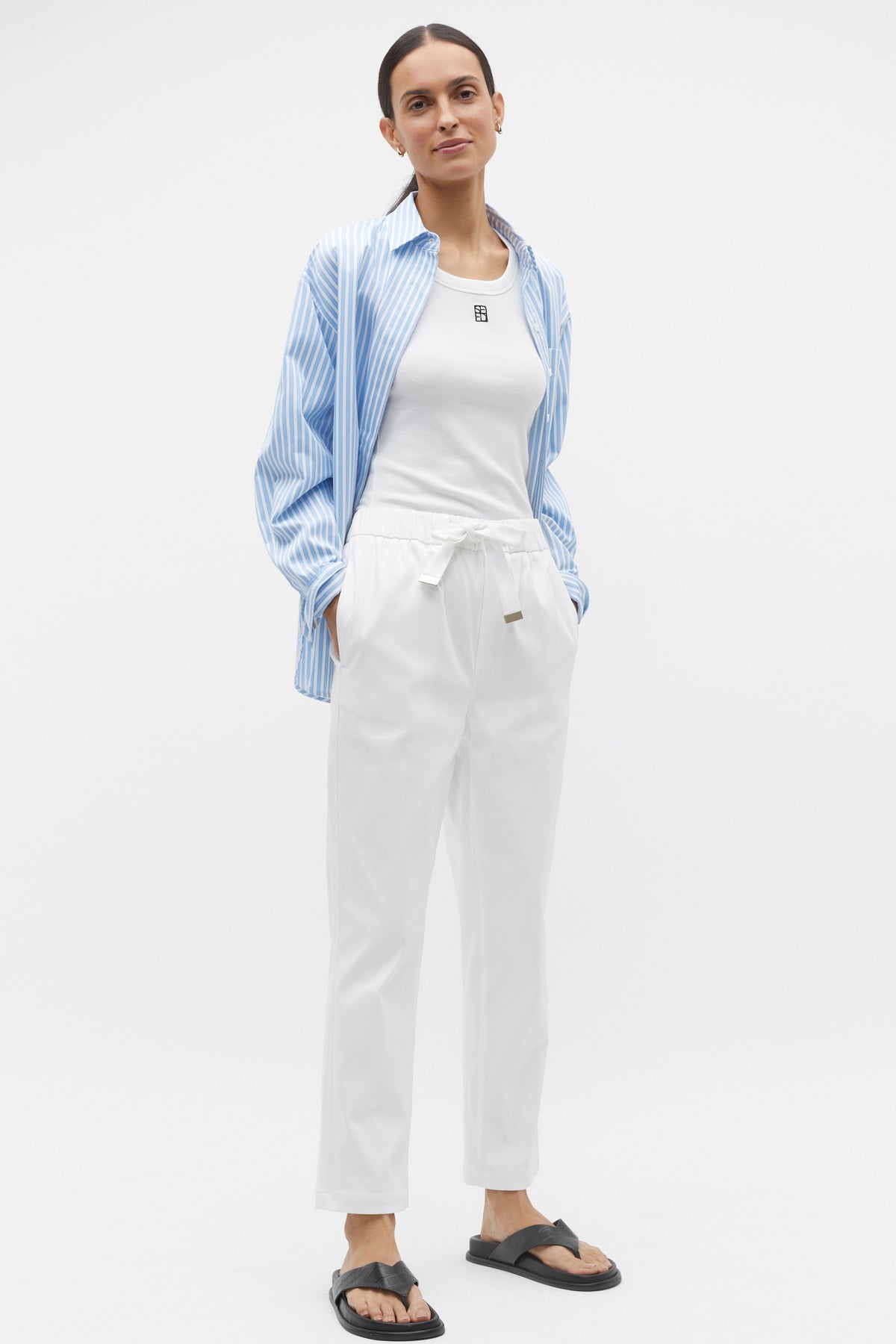 Tapered Leg Tie Pant