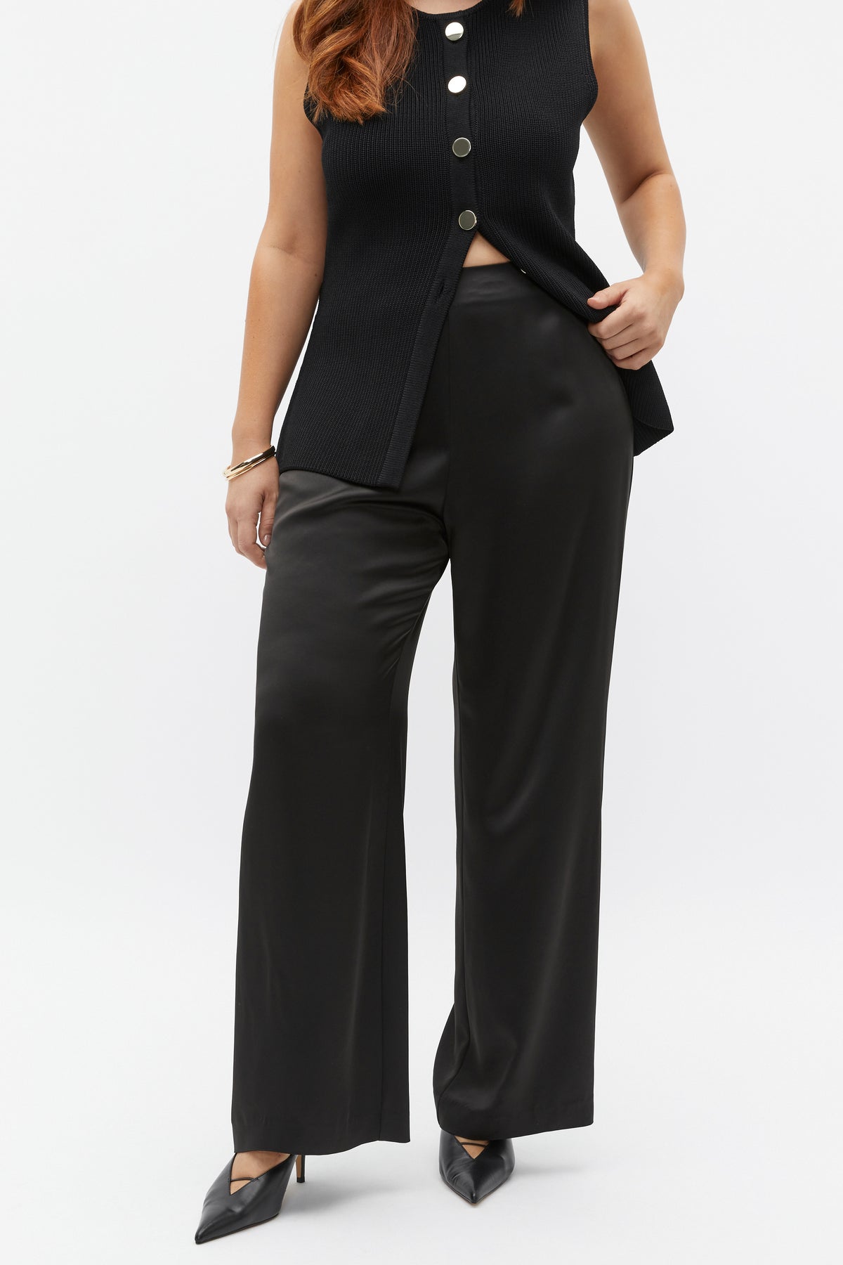 Satin Wide Leg Pant