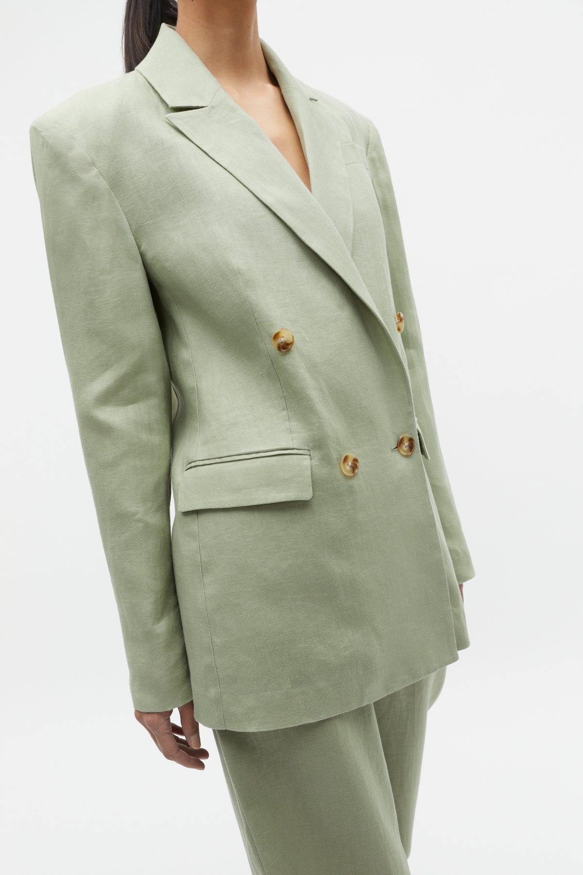Linen Double Breasted Blazer
