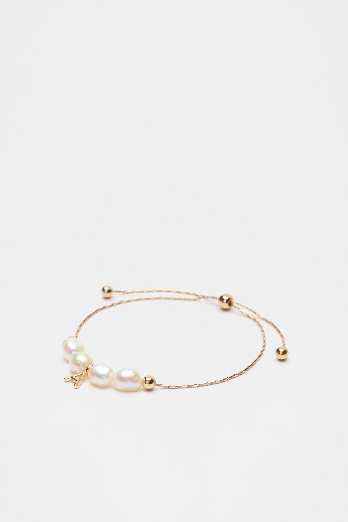 Fine Pearl Initial Bracelet
