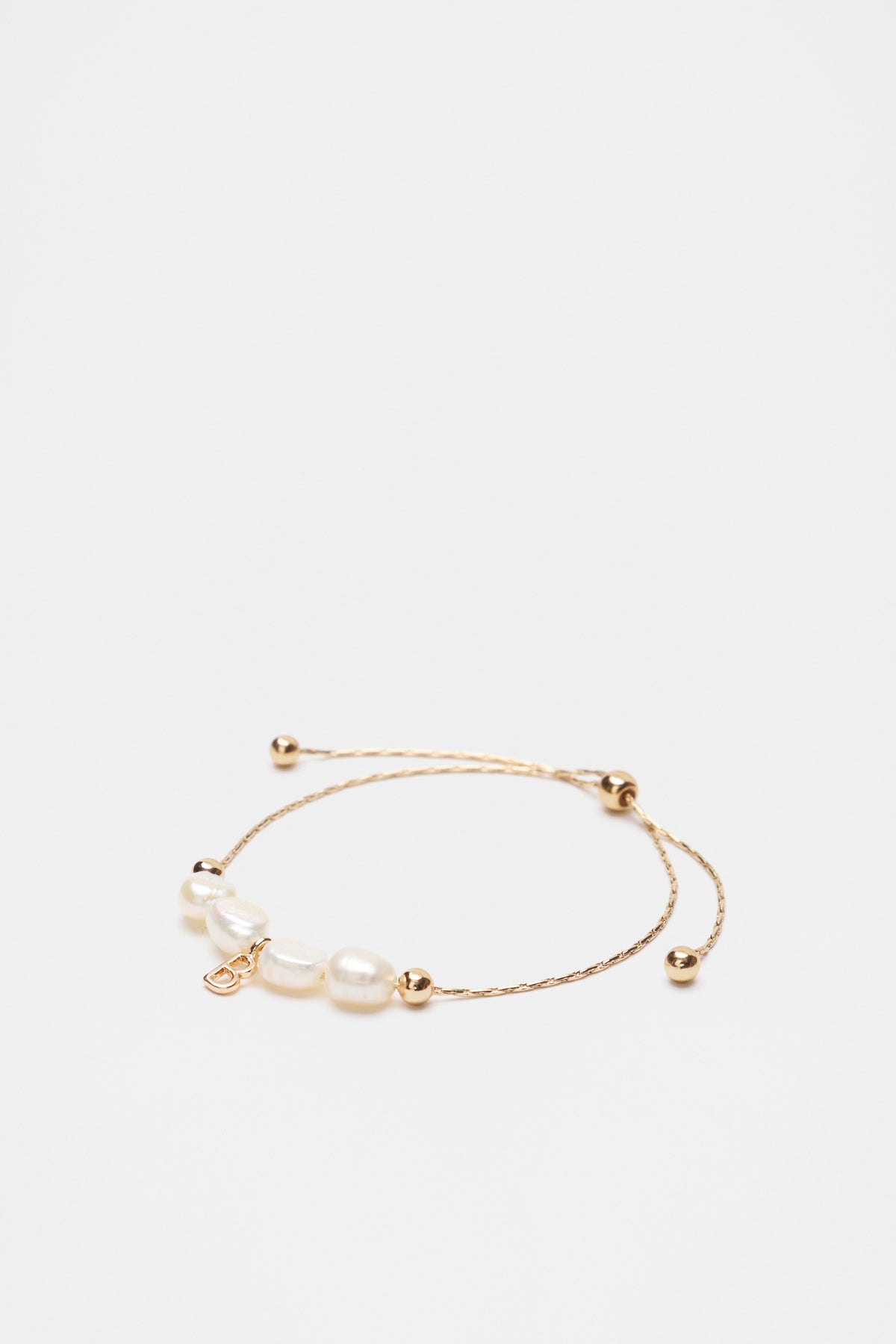 Fine Pearl Initial Bracelet