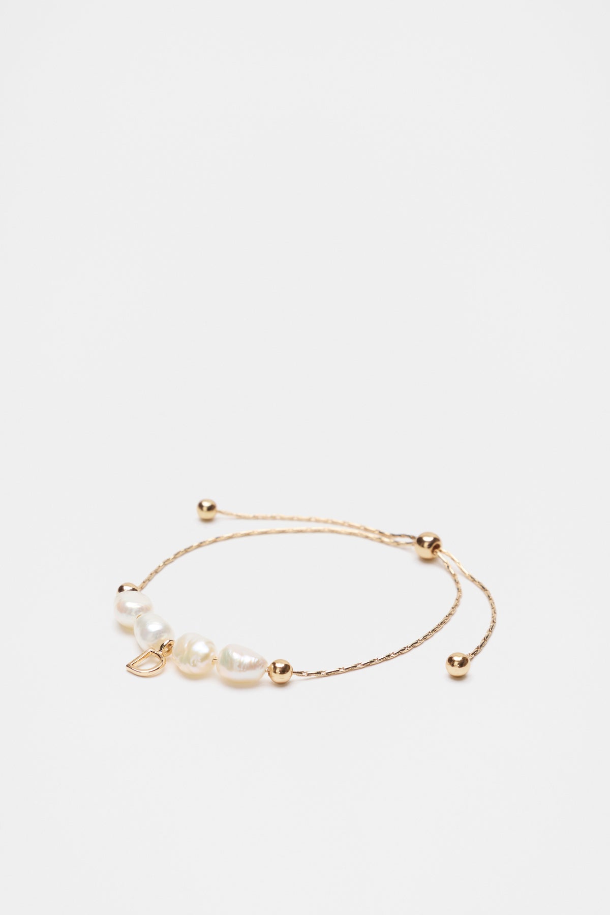 Fine Pearl Initial Bracelet