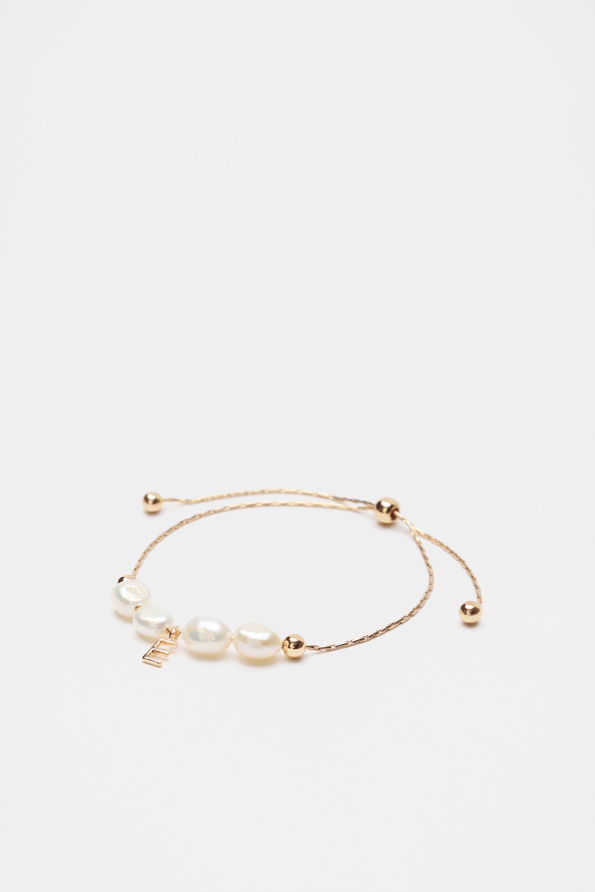 Fine Pearl Initial Bracelet
