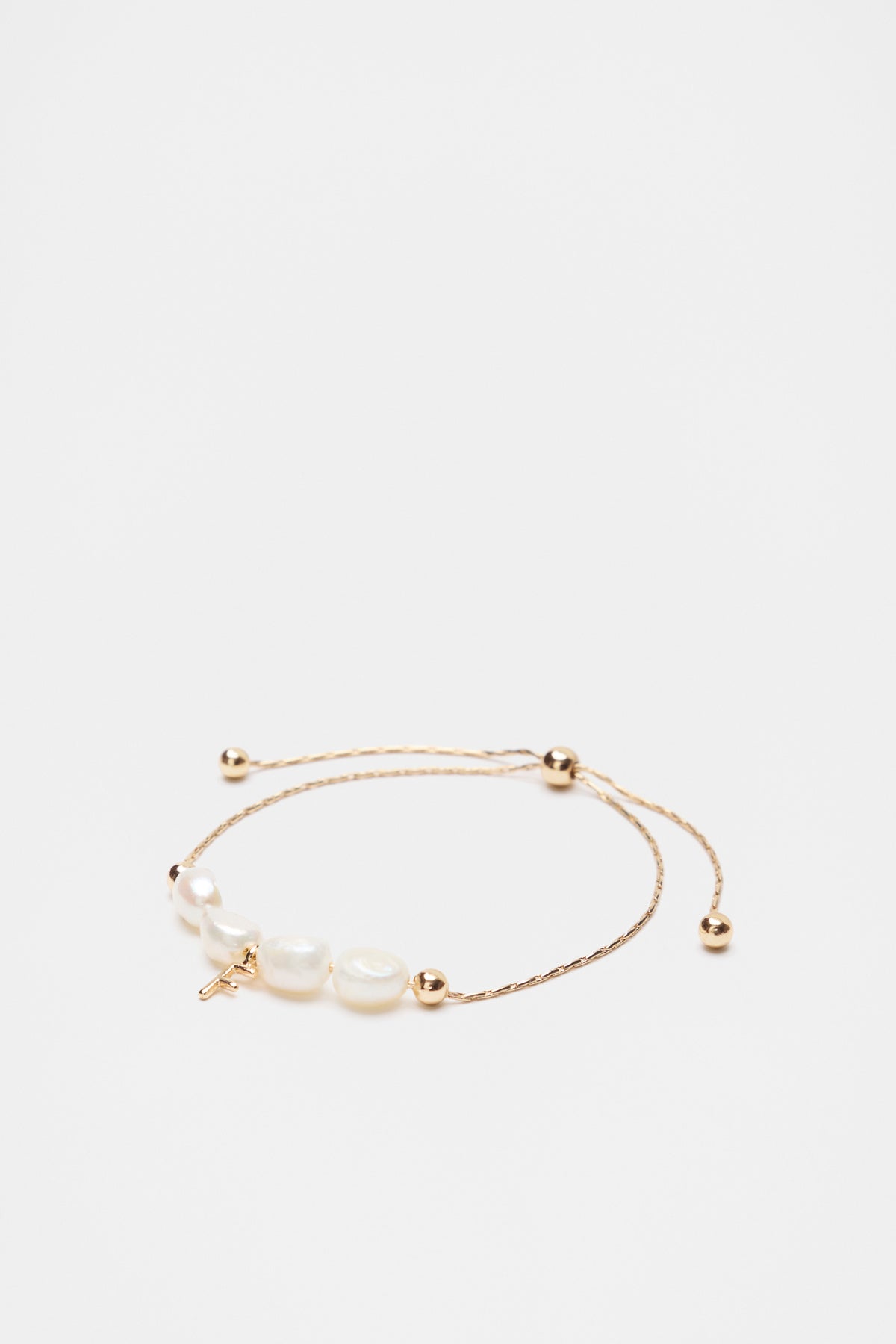 Fine Pearl Initial Bracelet