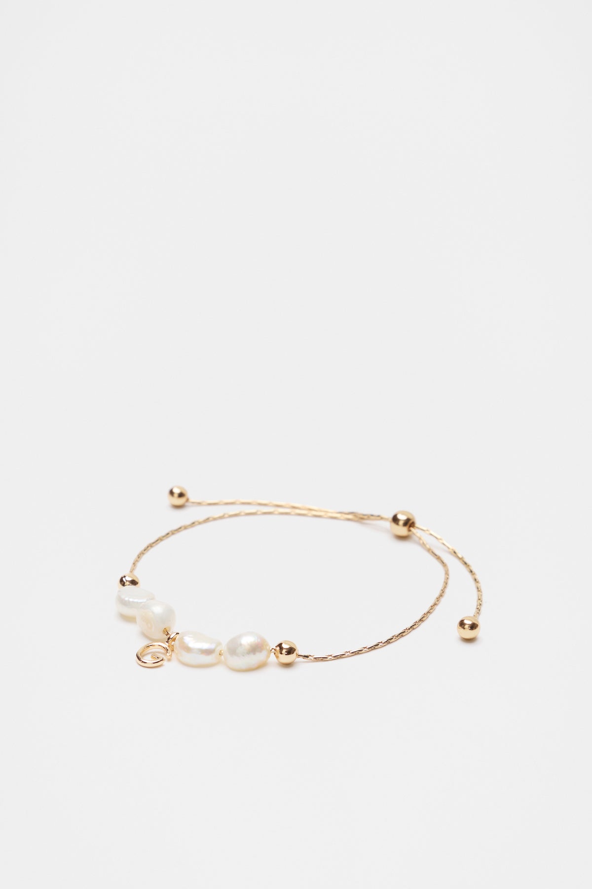 Fine Pearl Initial Bracelet