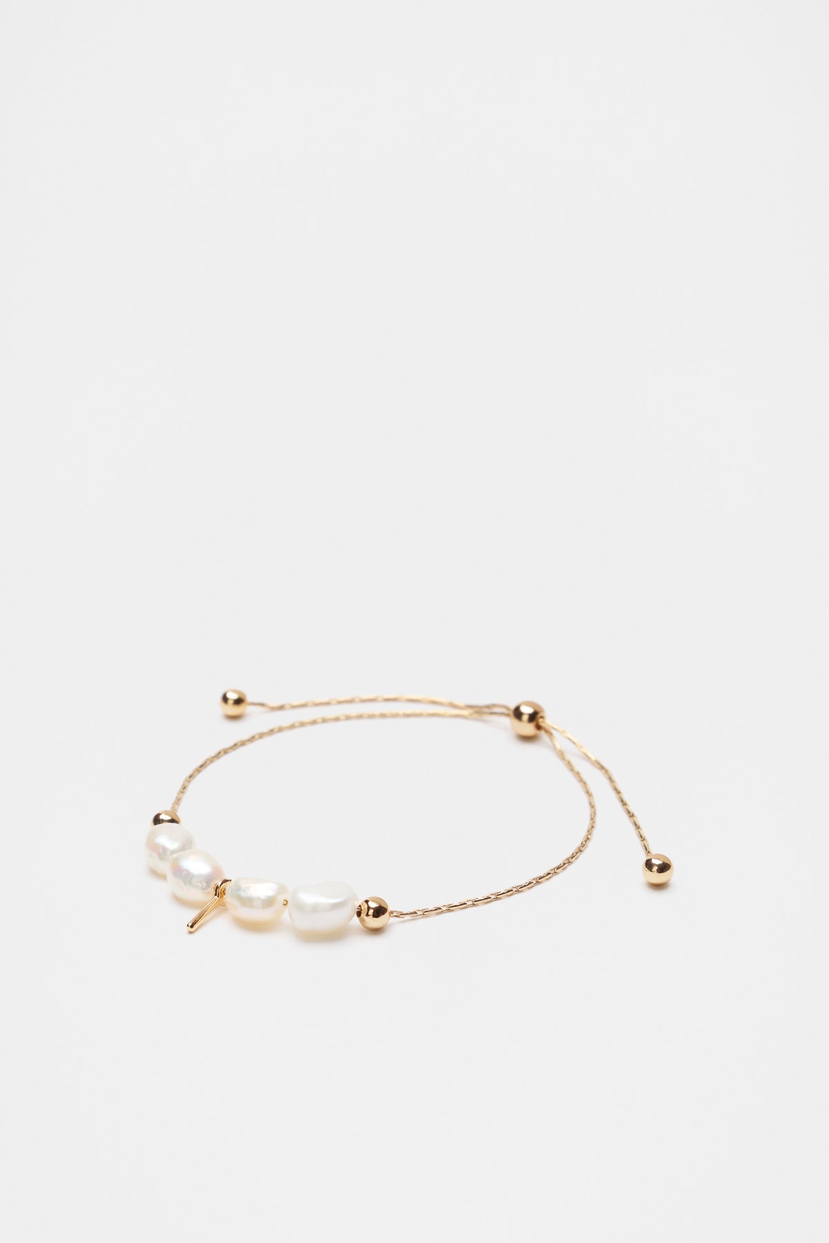 Fine Pearl Initial Bracelet