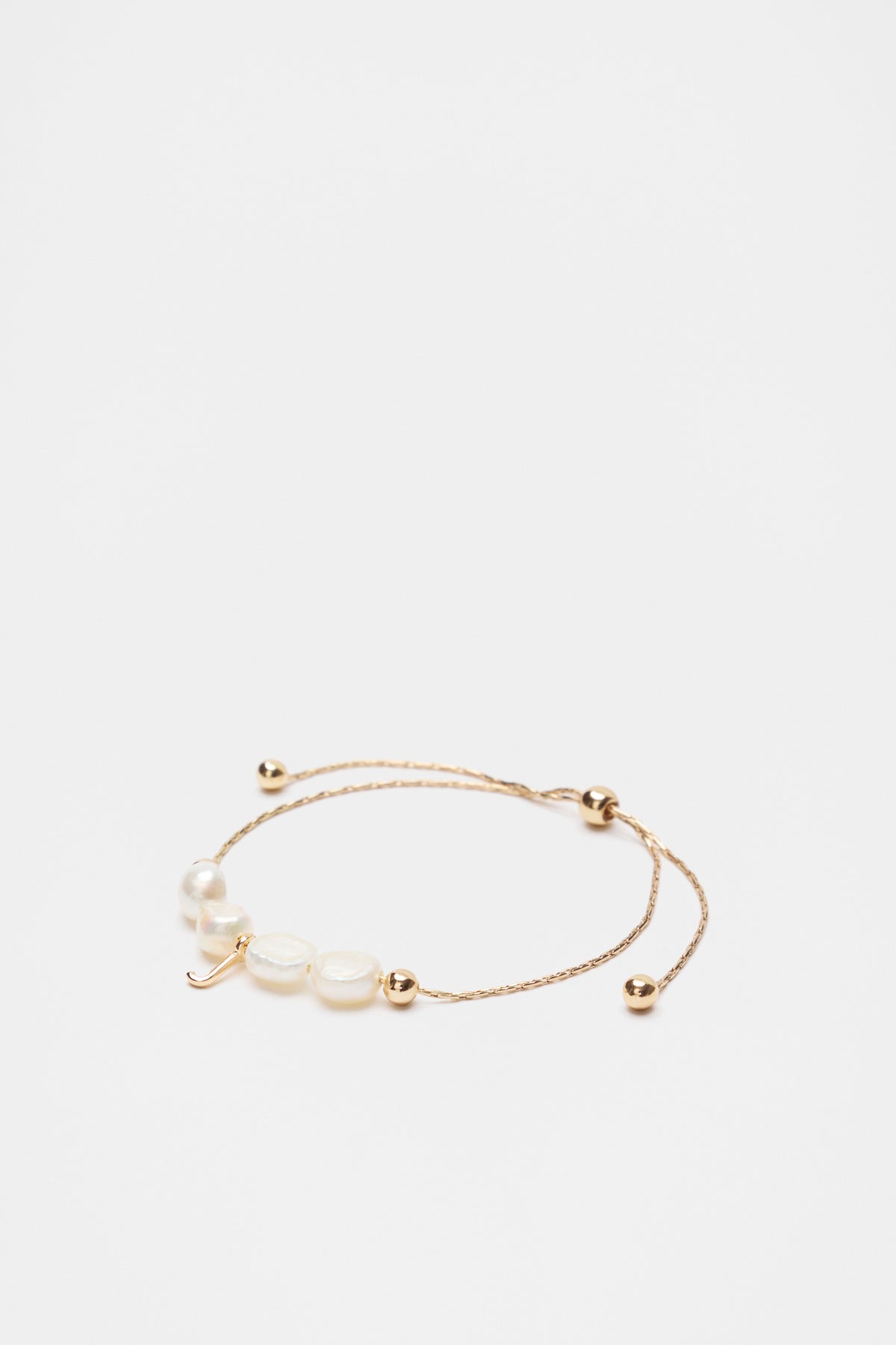 Fine Pearl Initial Bracelet
