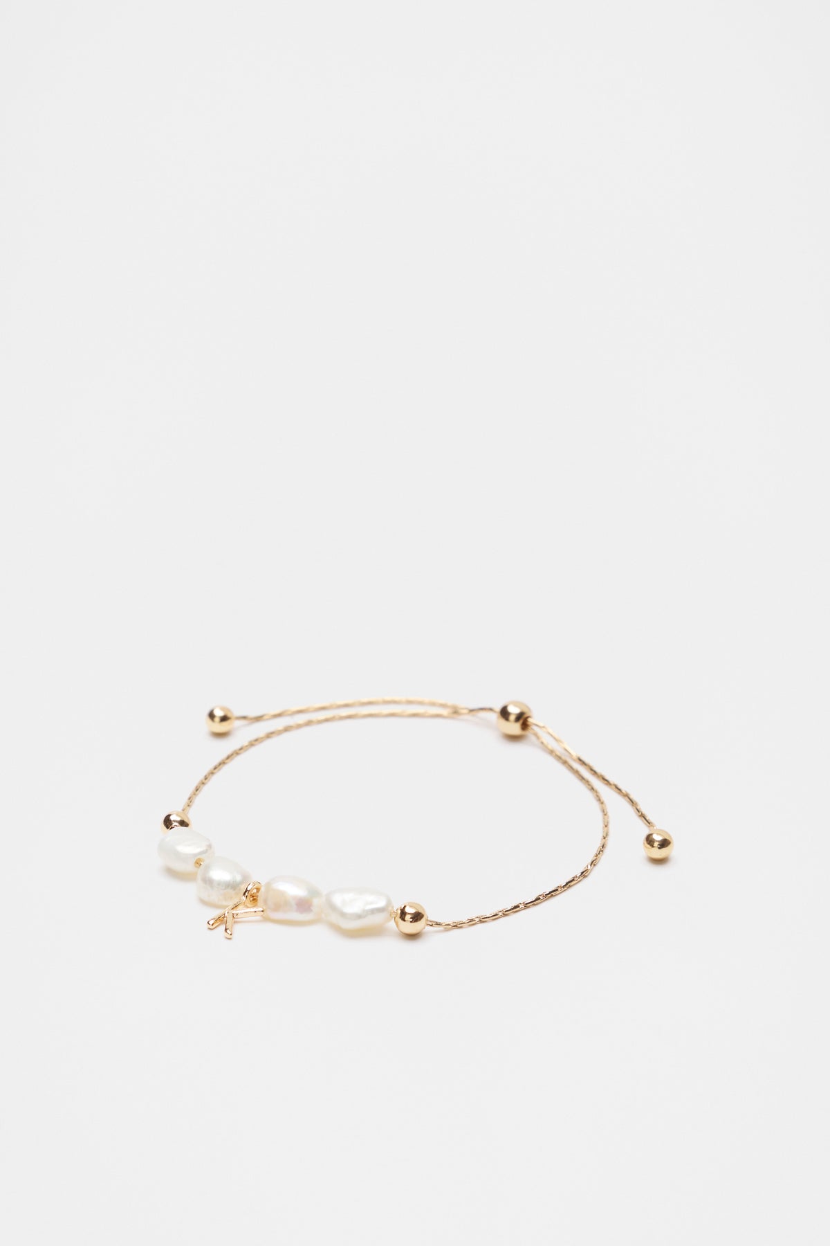 Fine Pearl Initial Bracelet