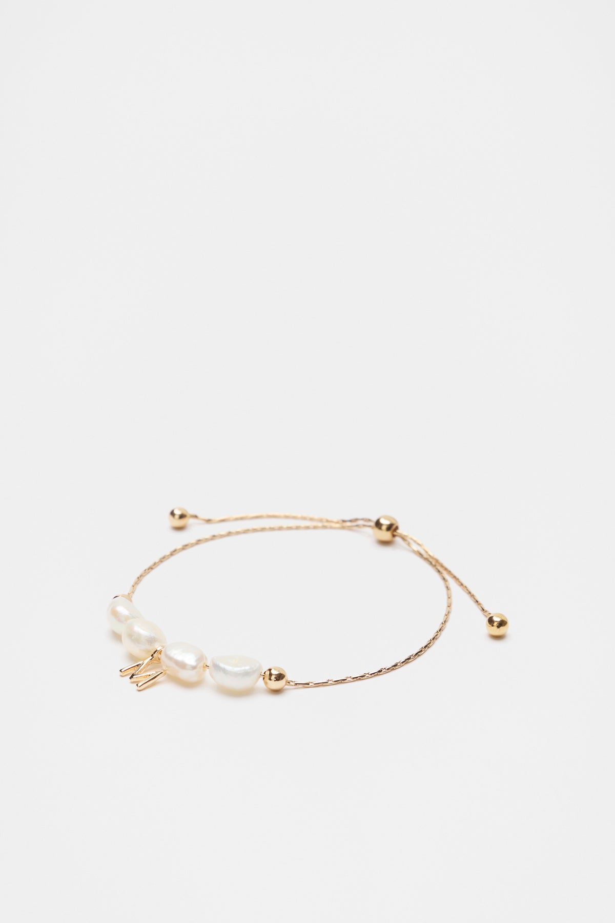 Fine Pearl Initial Bracelet