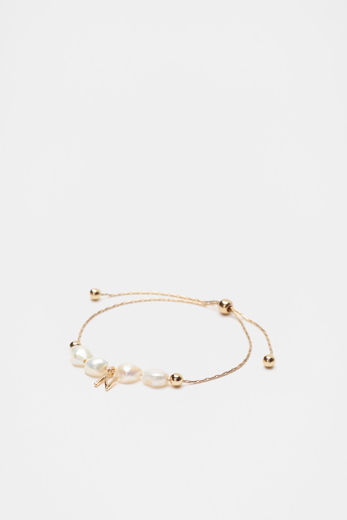 Fine Pearl Initial Bracelet