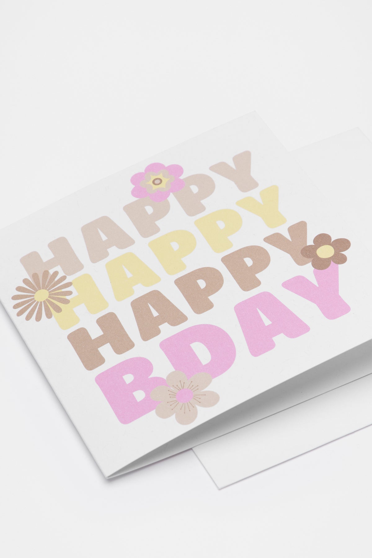 Large Happy Bday Flower Card