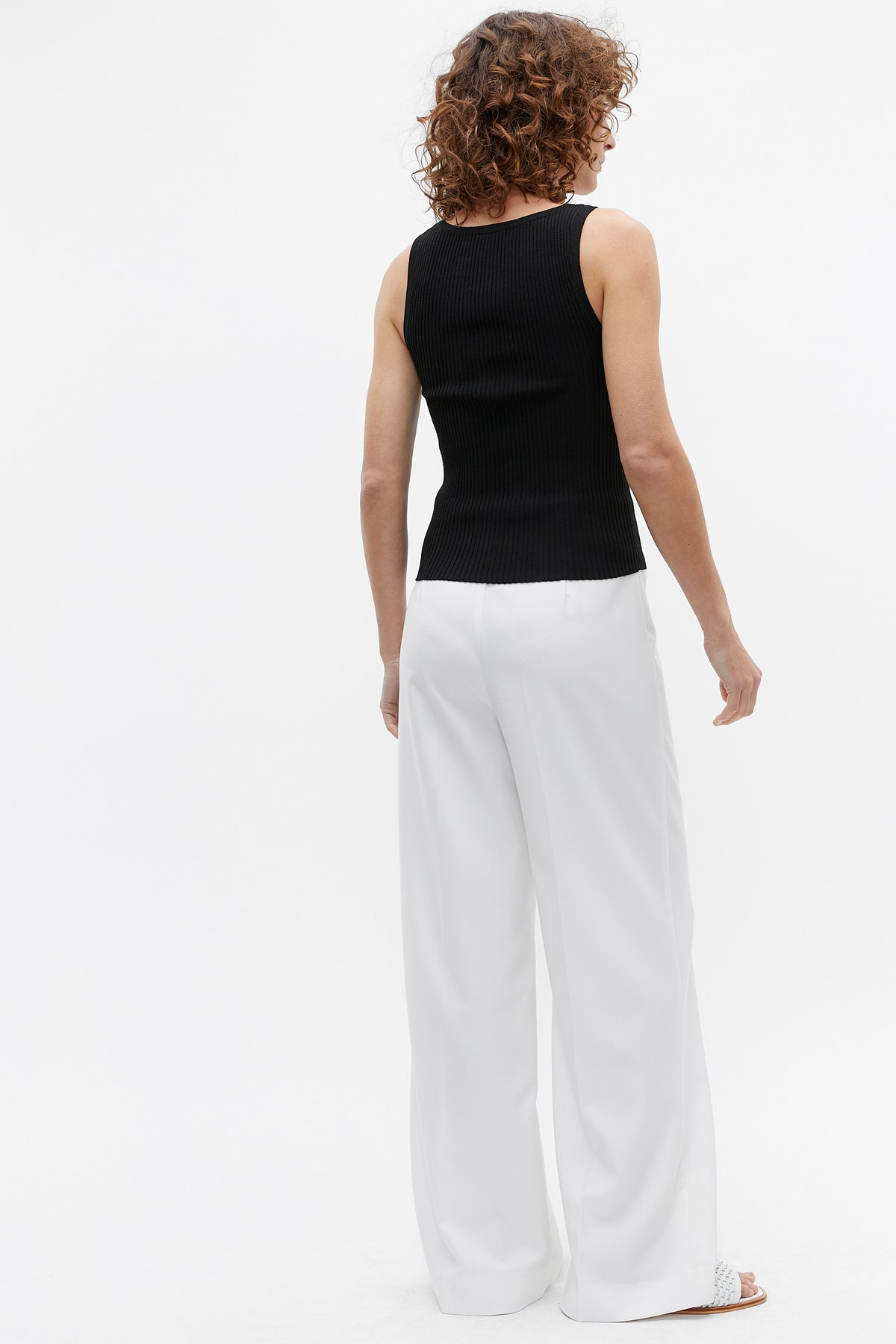 Rib Knit Scoop Neck Tank