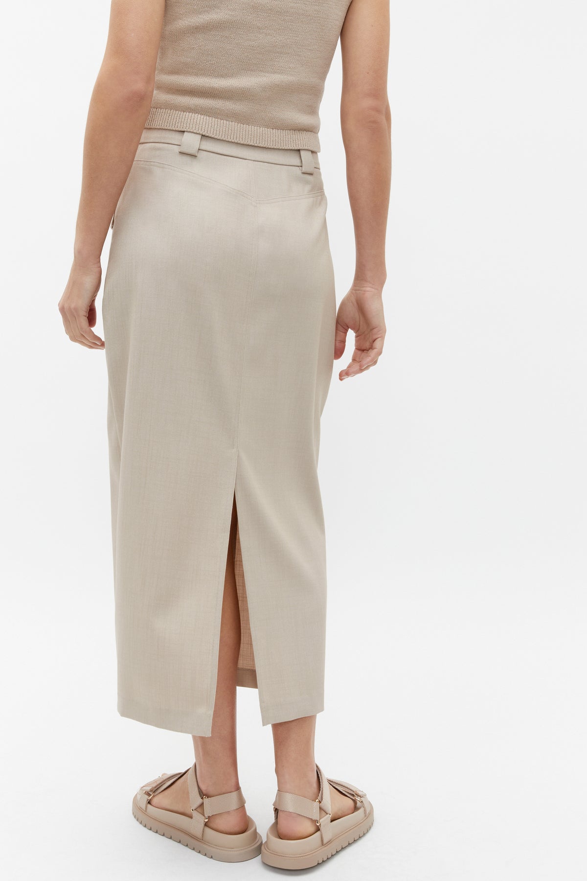 Tailored Utility Suit Skirt