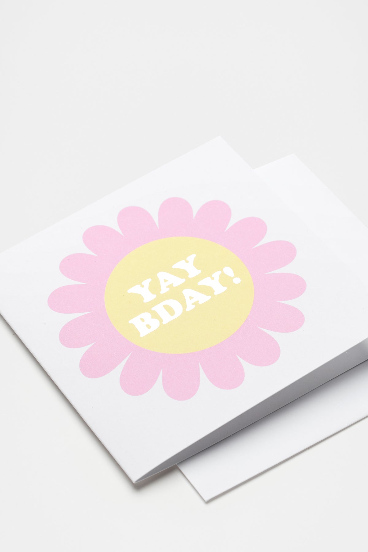 Large Flower Yay Bday Card
