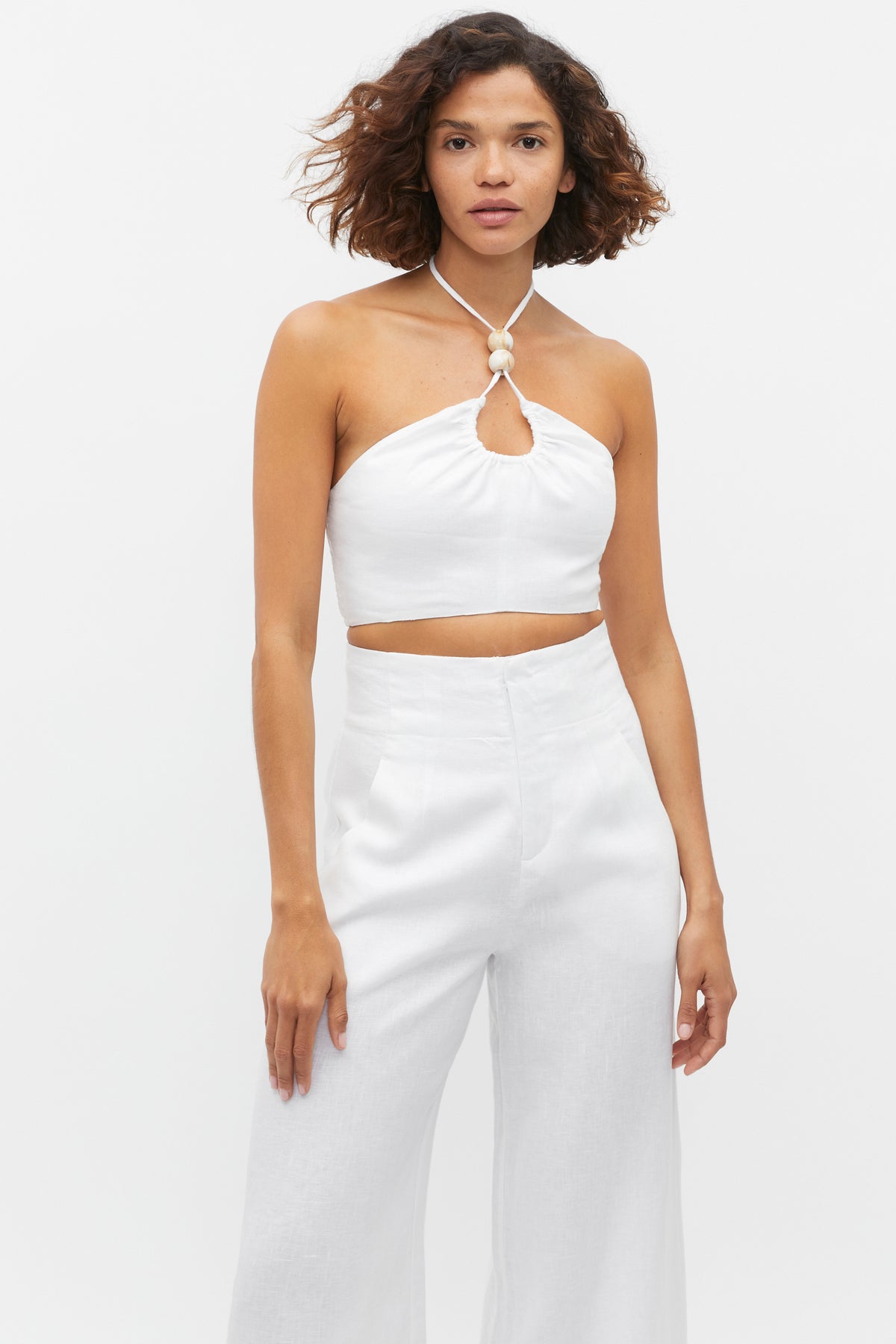 Bead Detail Halter Top