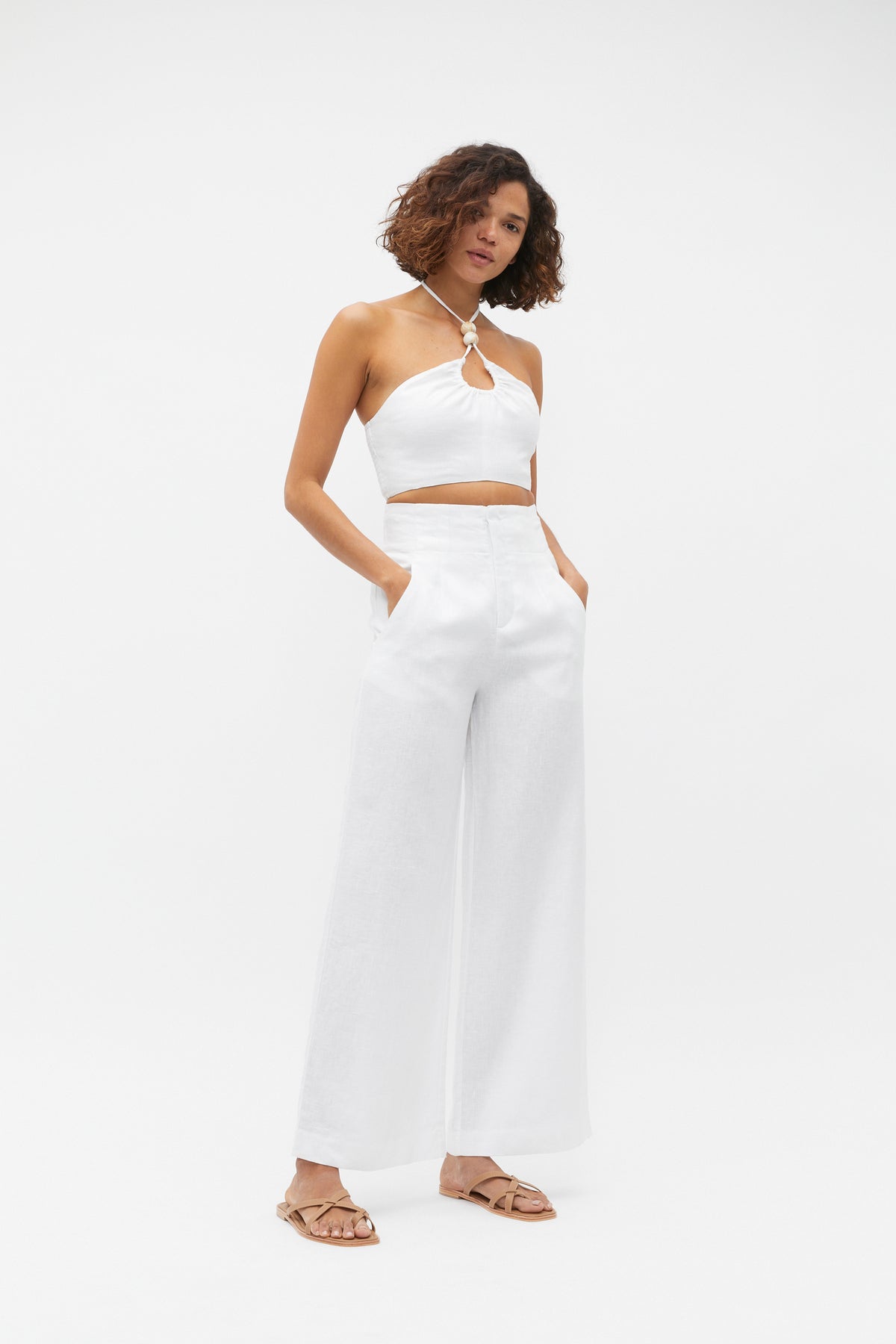 Bead Detail Halter Top
