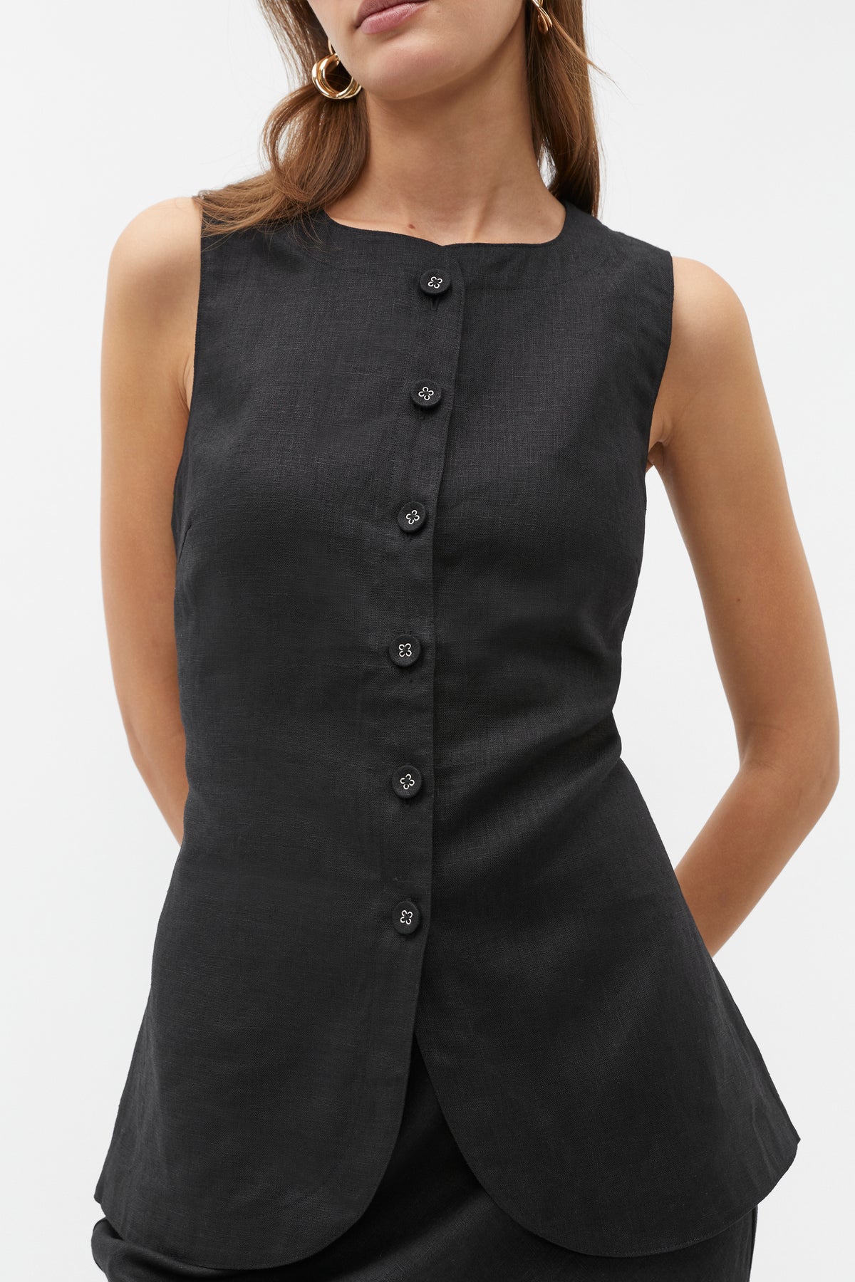 Linen Vest Top