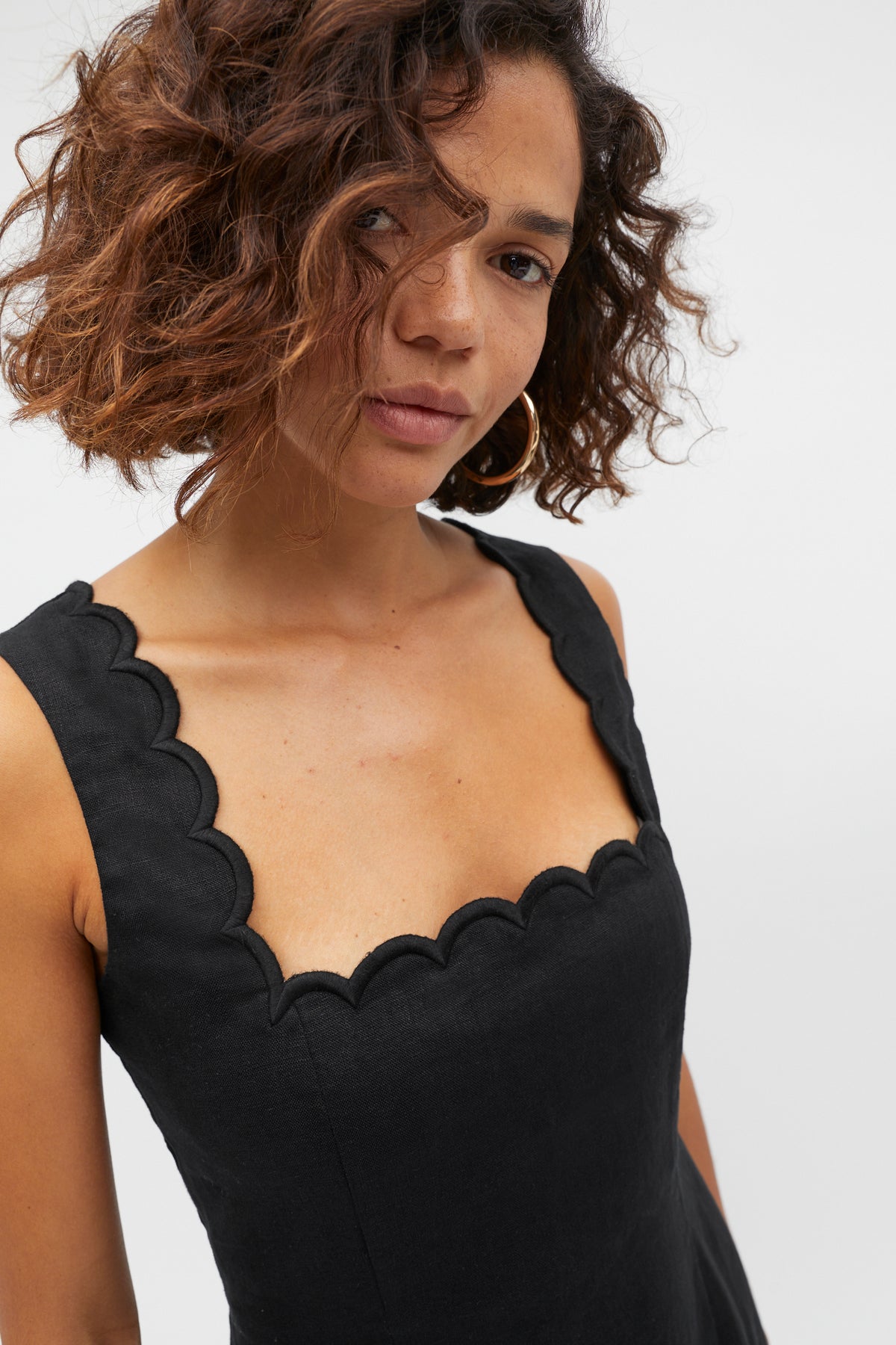Scallop Mini Dress