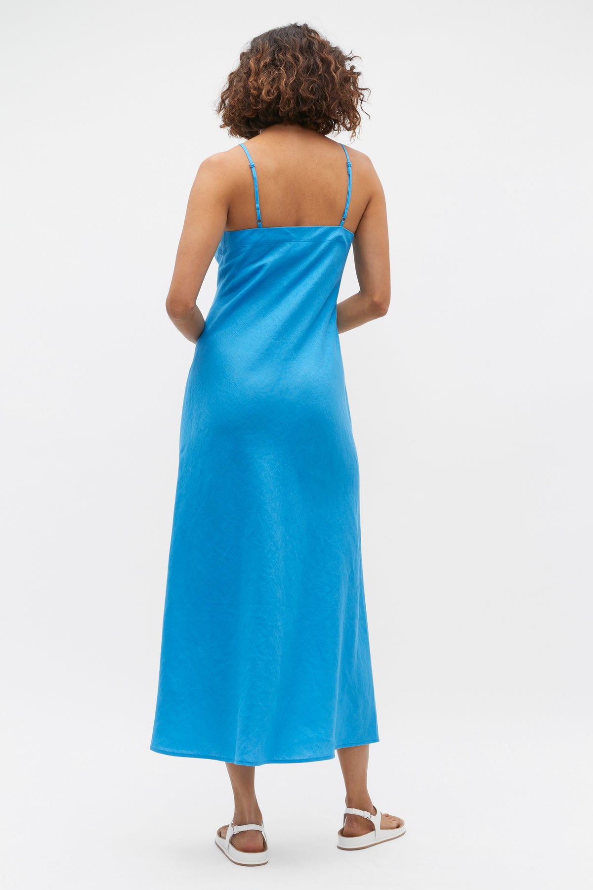 Core Linen Square Neck Slip Dress