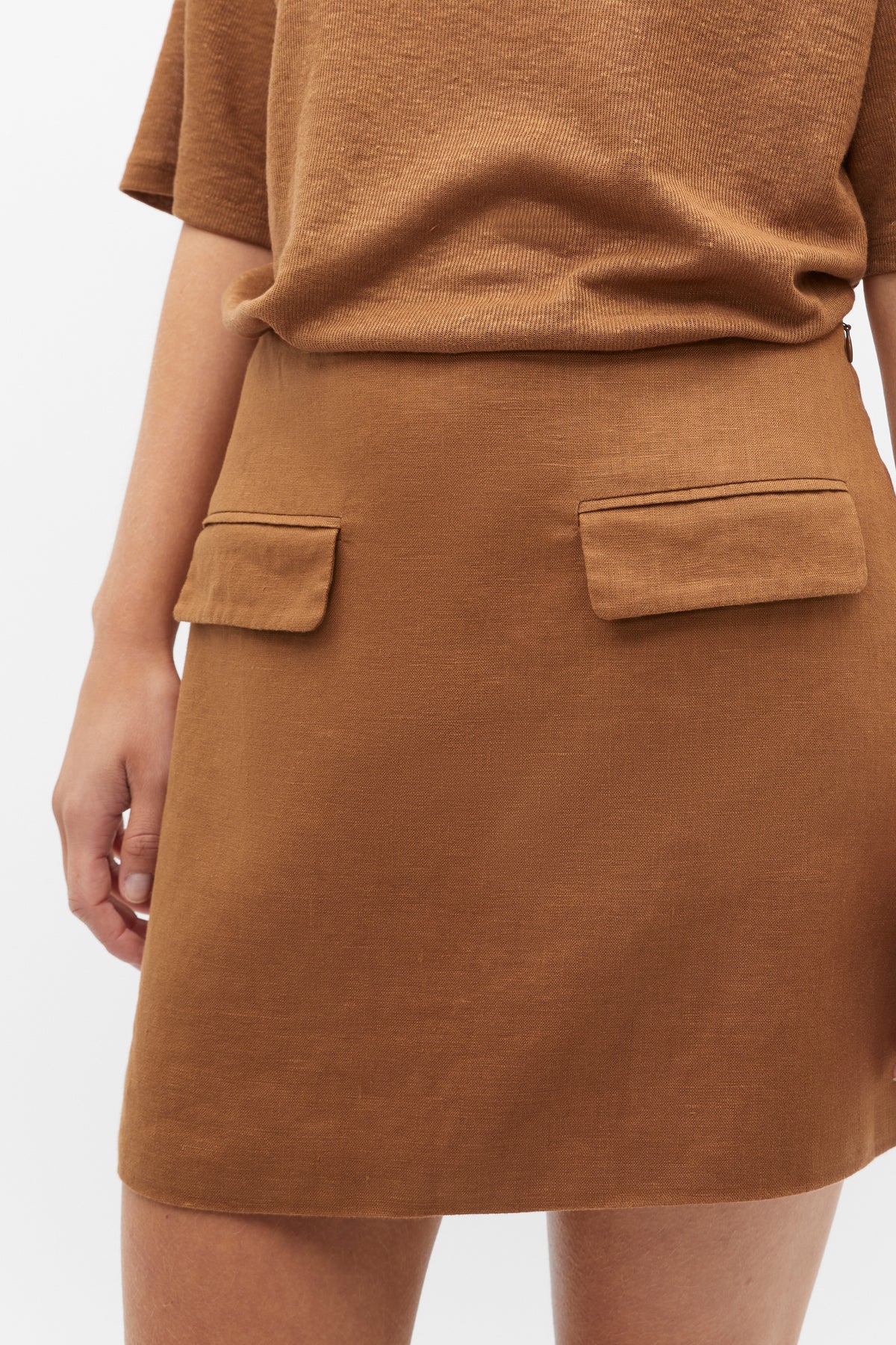 Core Linen Mini Skirt