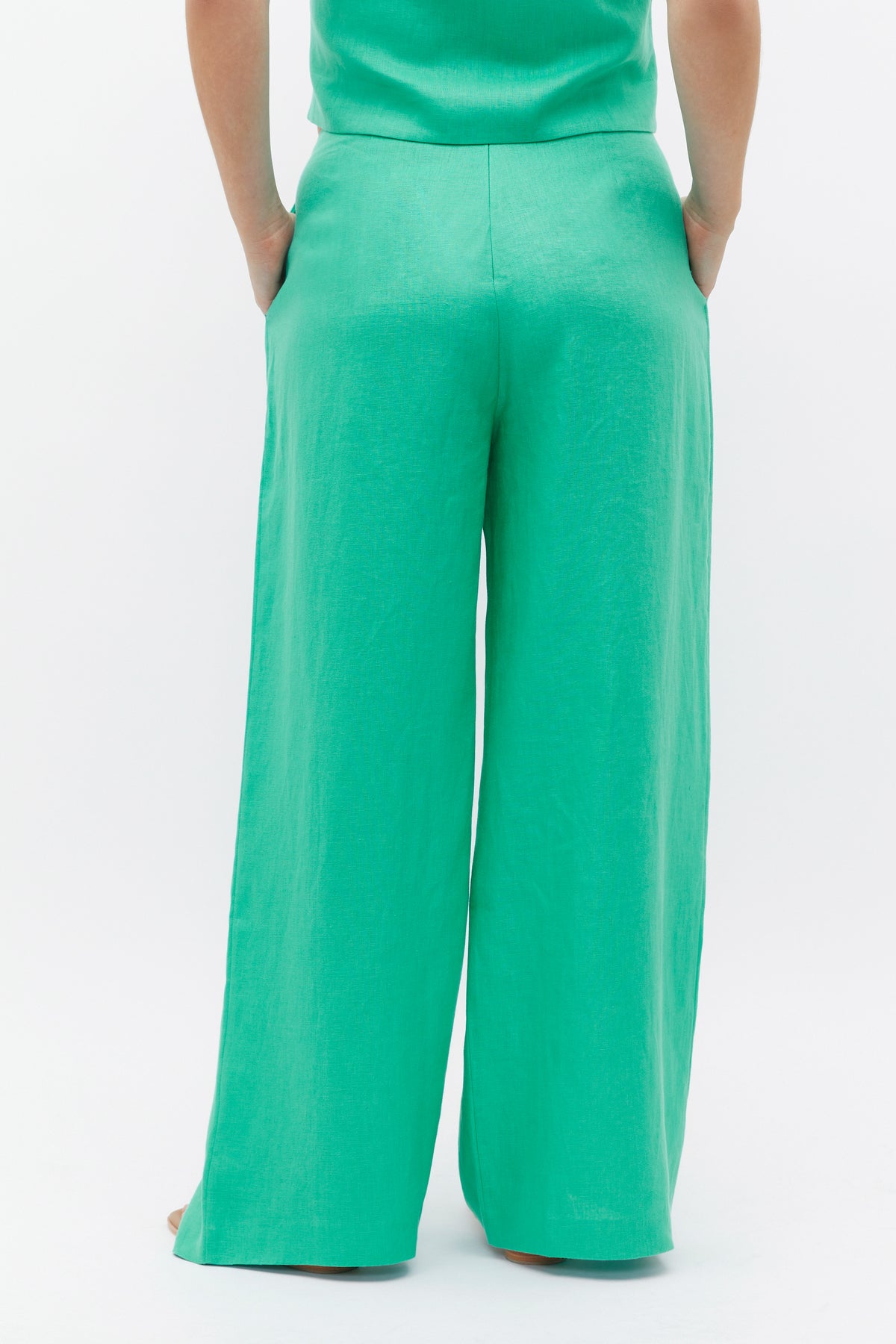 Linen Pleat Front Trouser