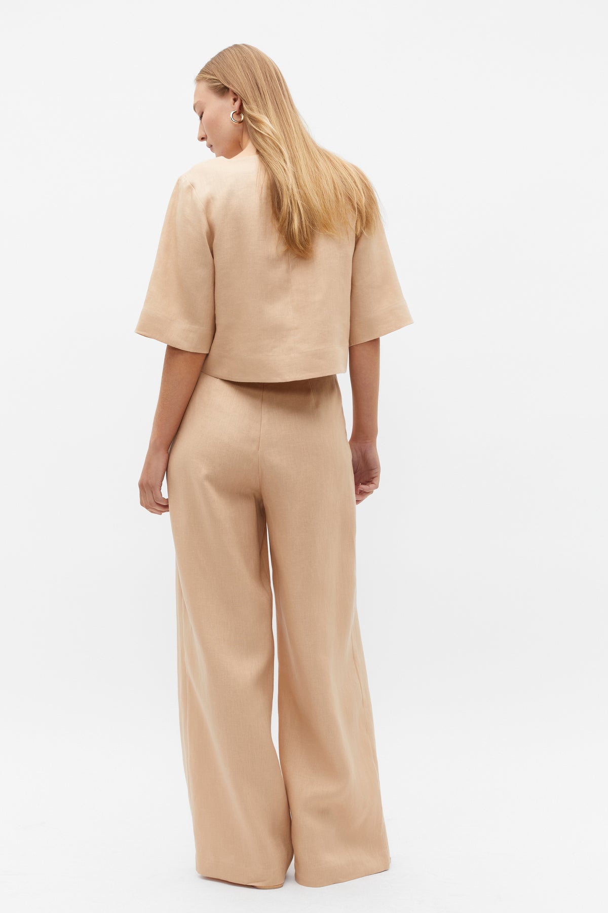 Linen Pleat Front Trouser