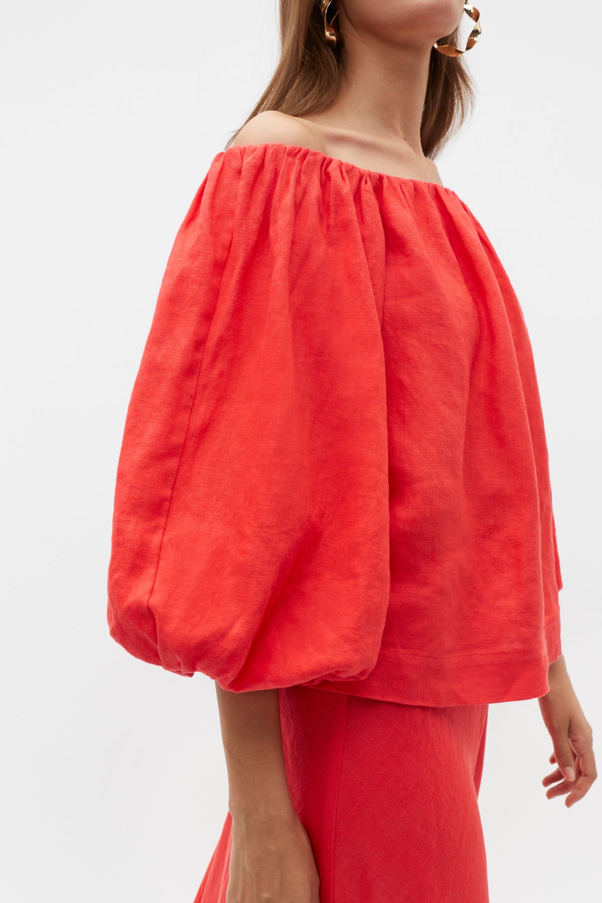 Linen Off Shoulder Top