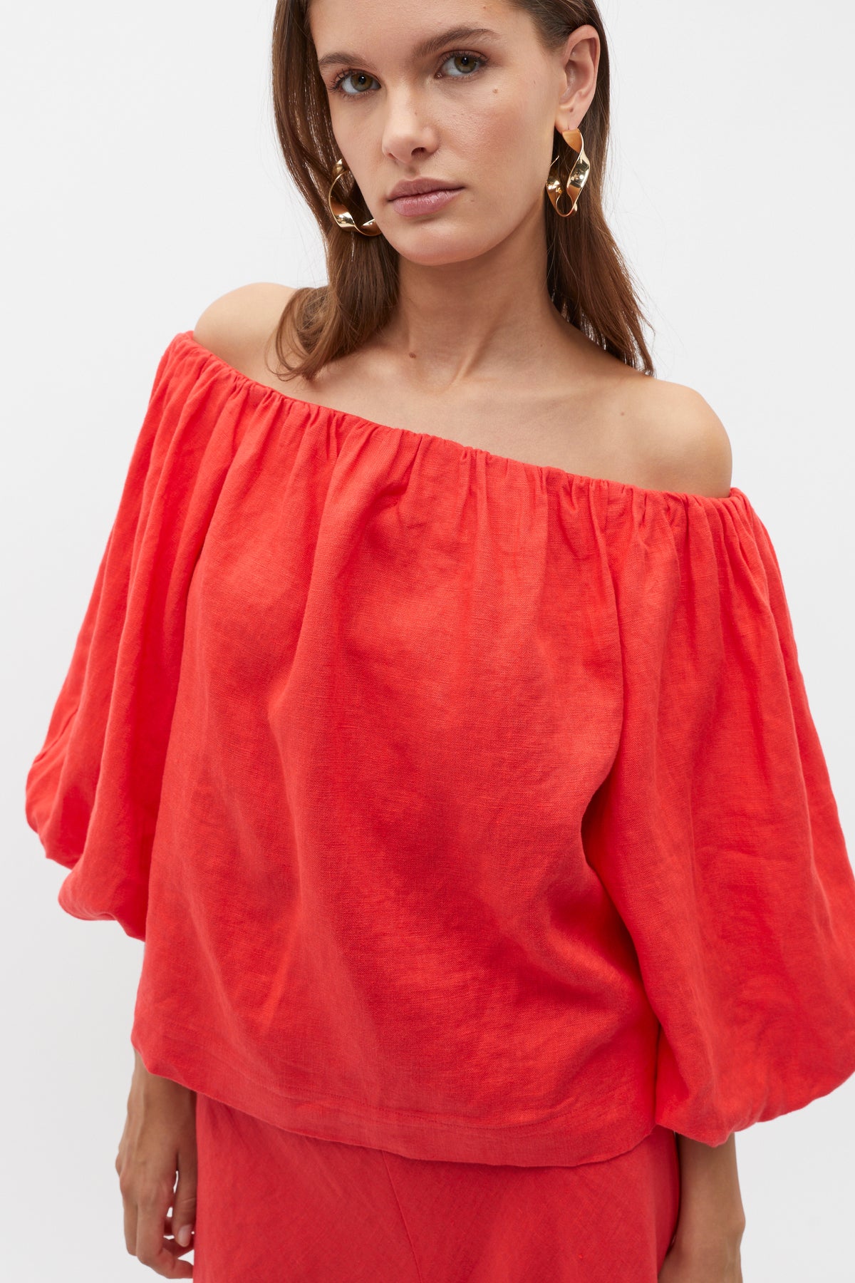 Linen Off Shoulder Top