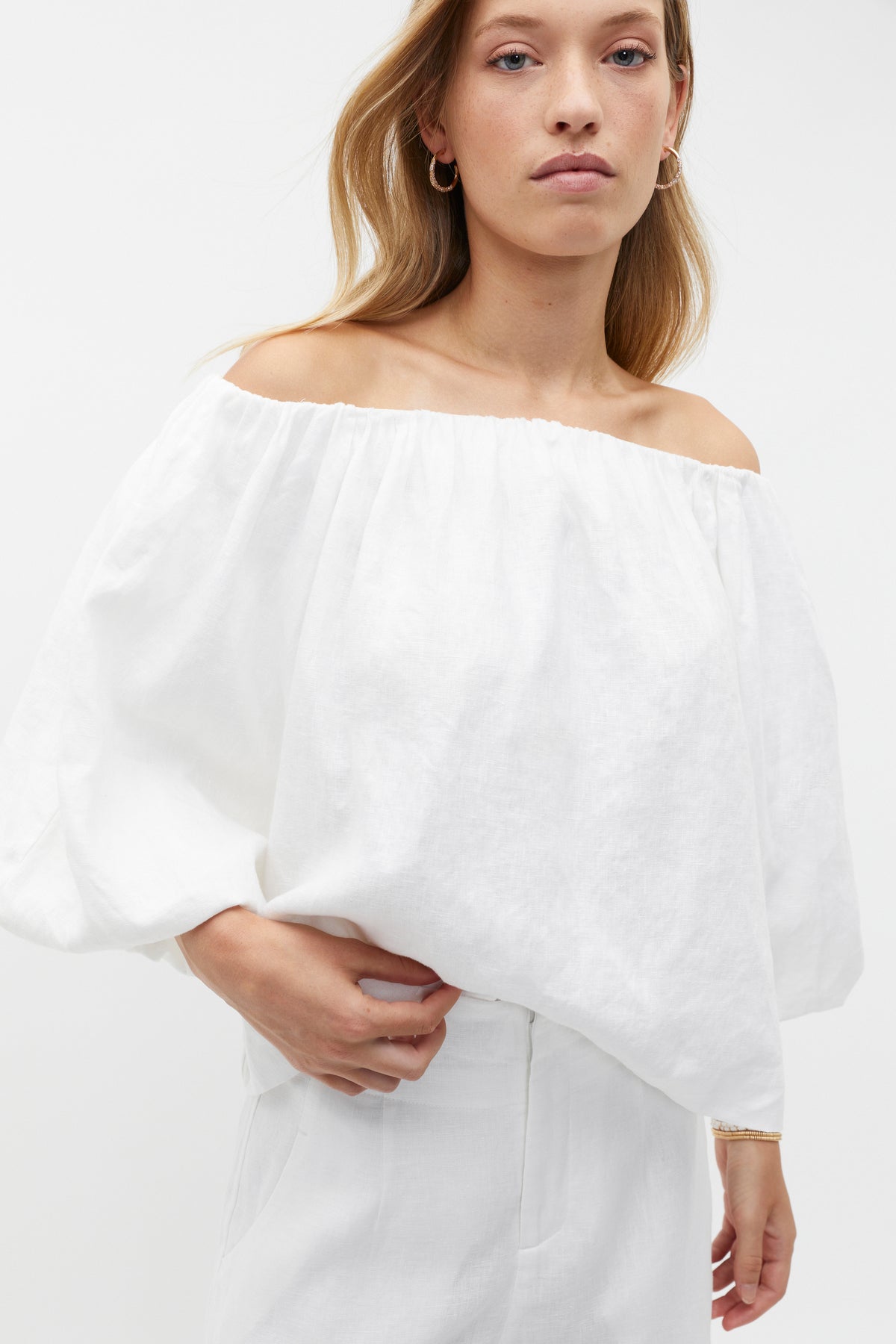 Linen Off Shoulder Top