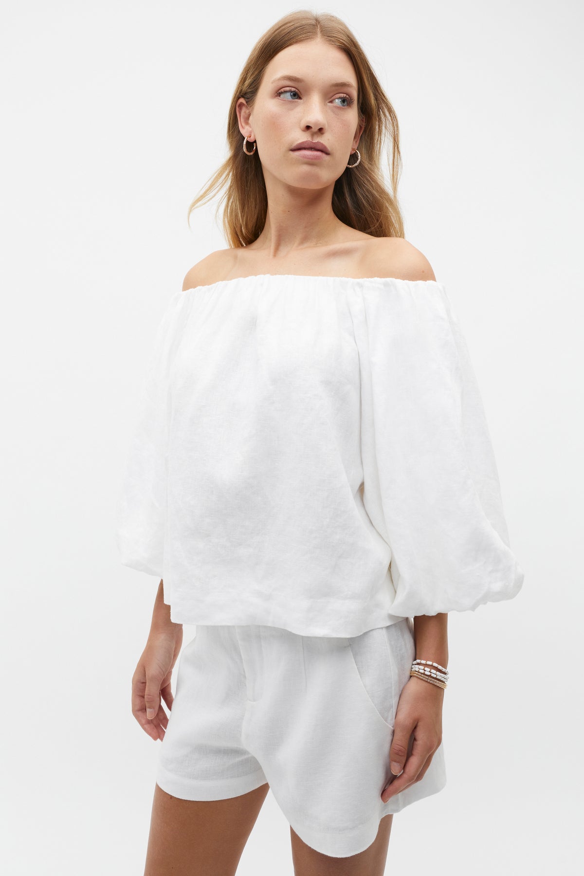 Linen Off Shoulder Top