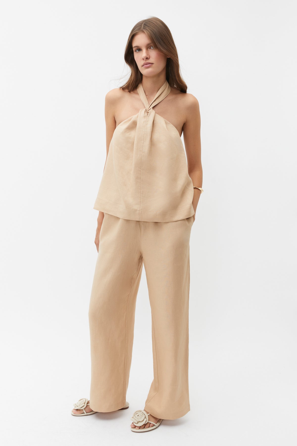 Linen Halter Top