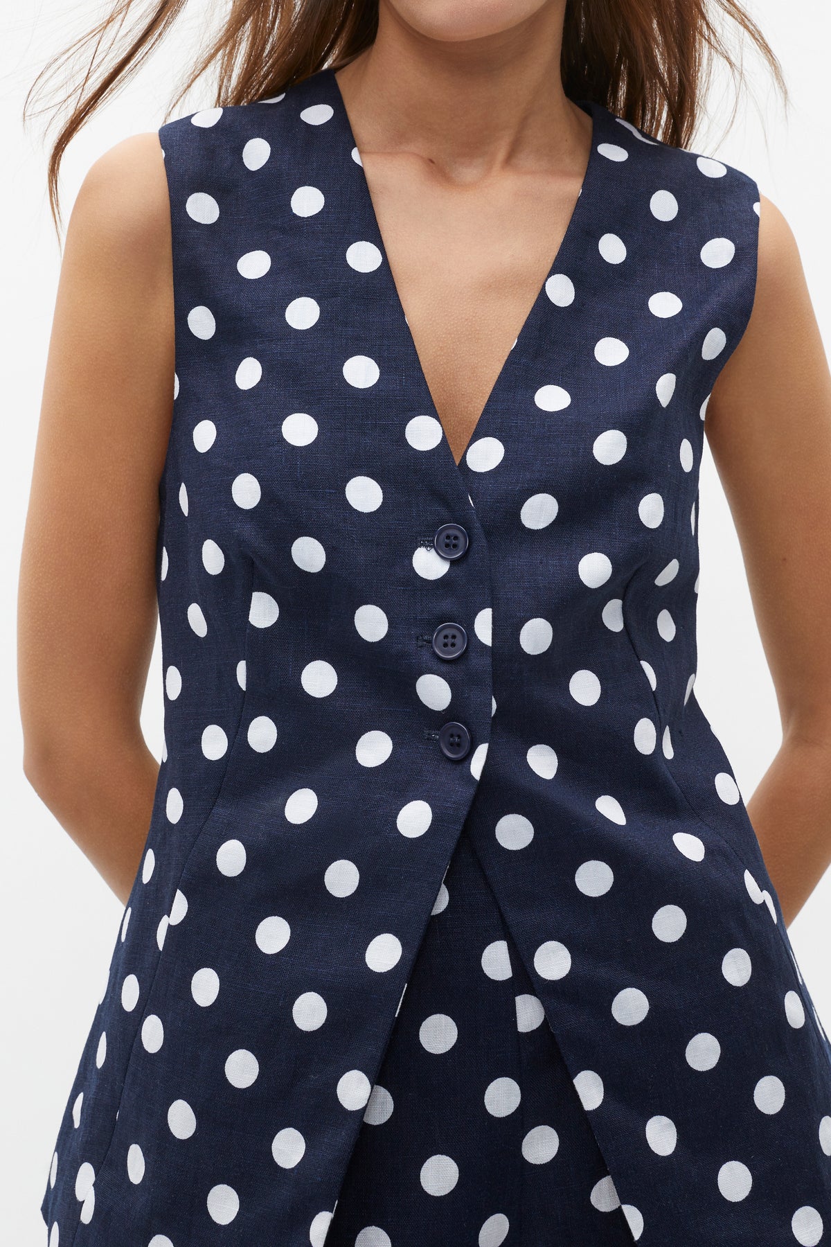 Linen Spot Vest