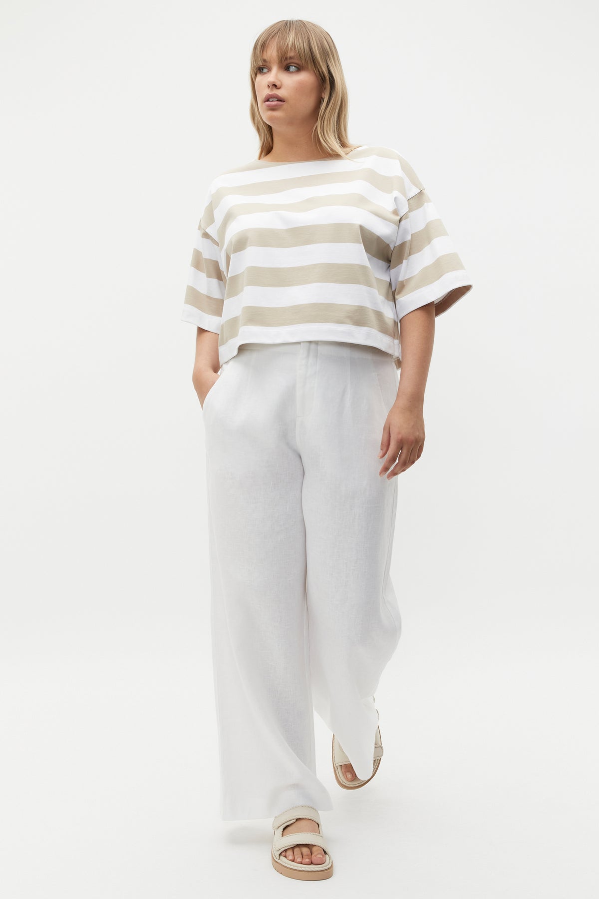 Boxy Boat Neck Tee
