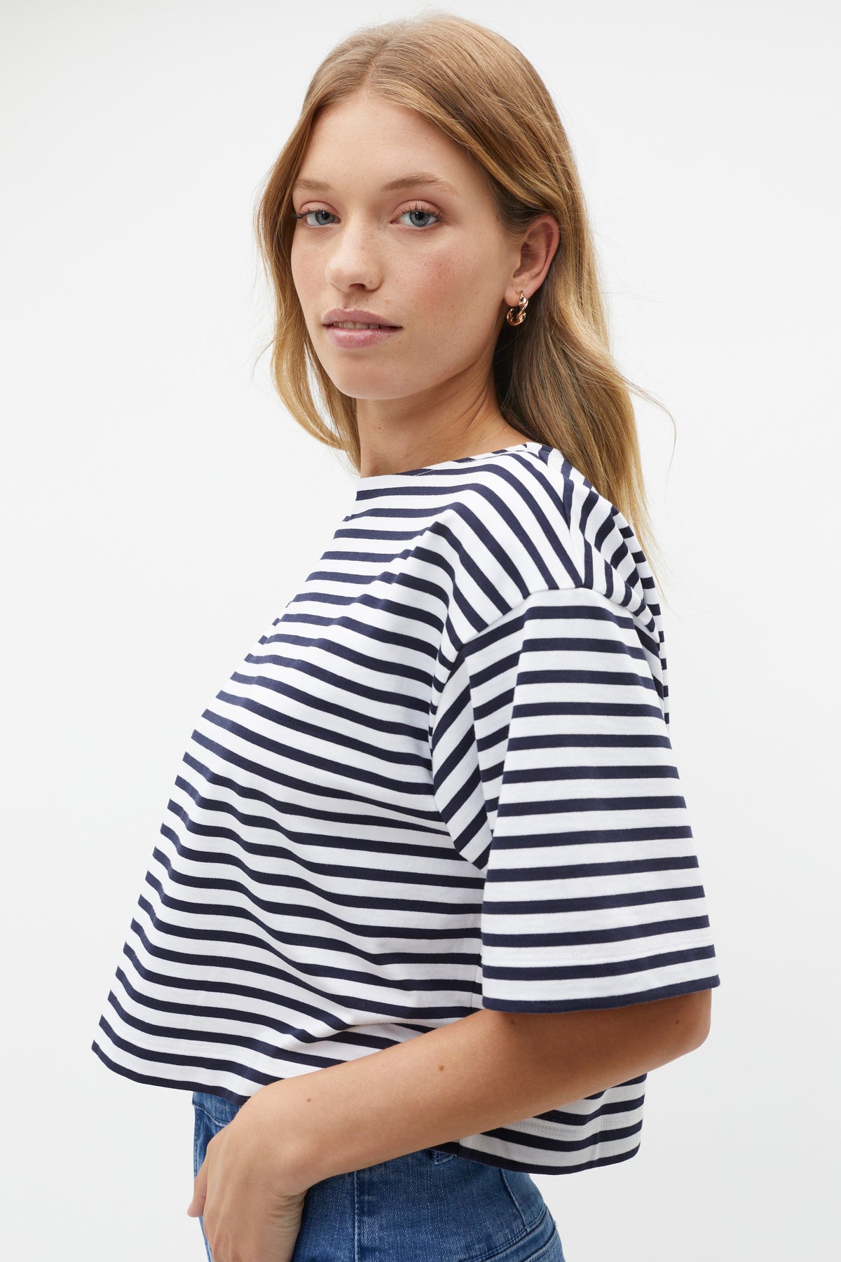 Boxy Boat Neck Tee